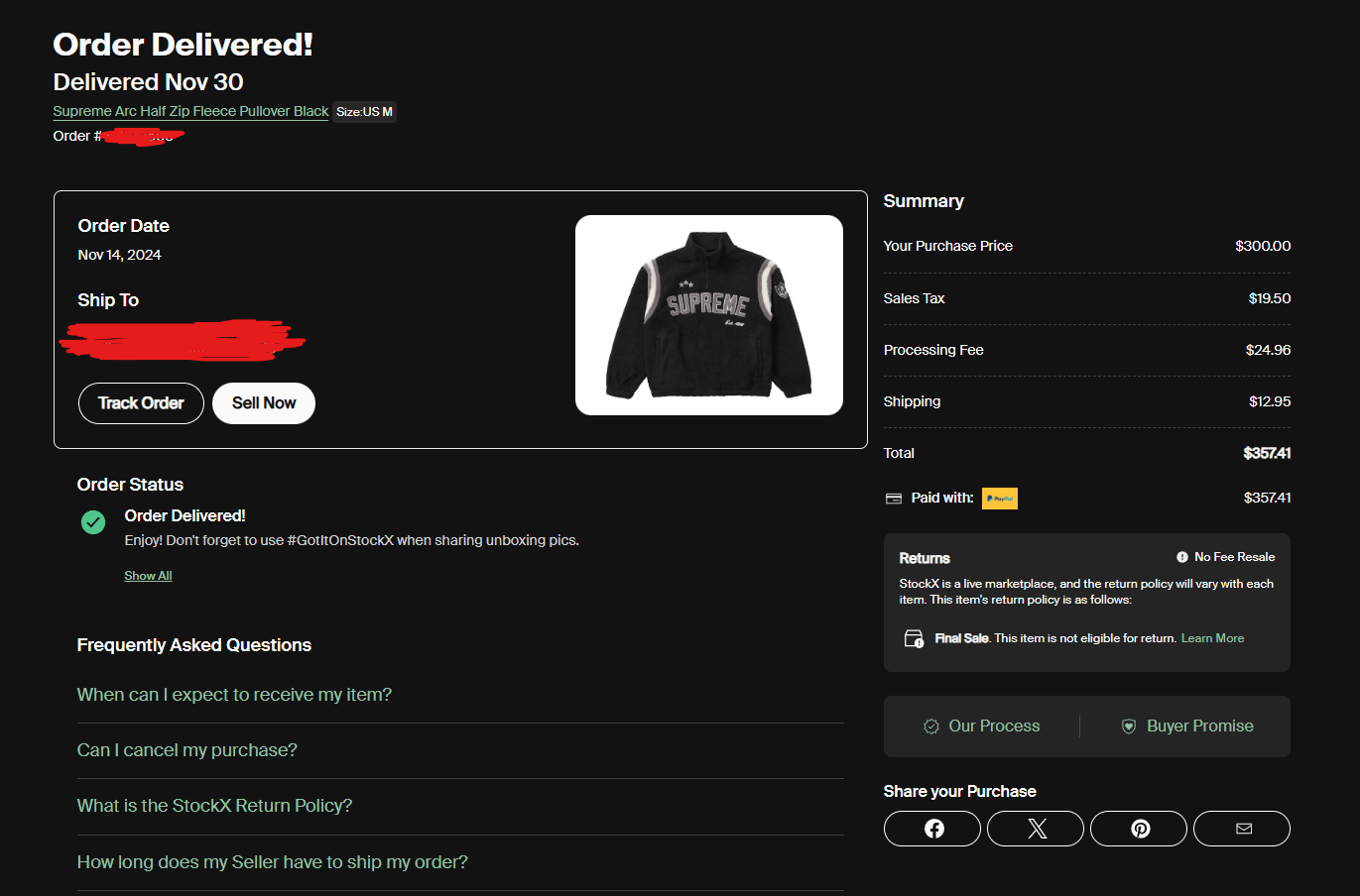 Supreme Supreme Arc Half Zip Fleece Pullover Size US M / EU 48-50 / 2 - 10 Thumbnail