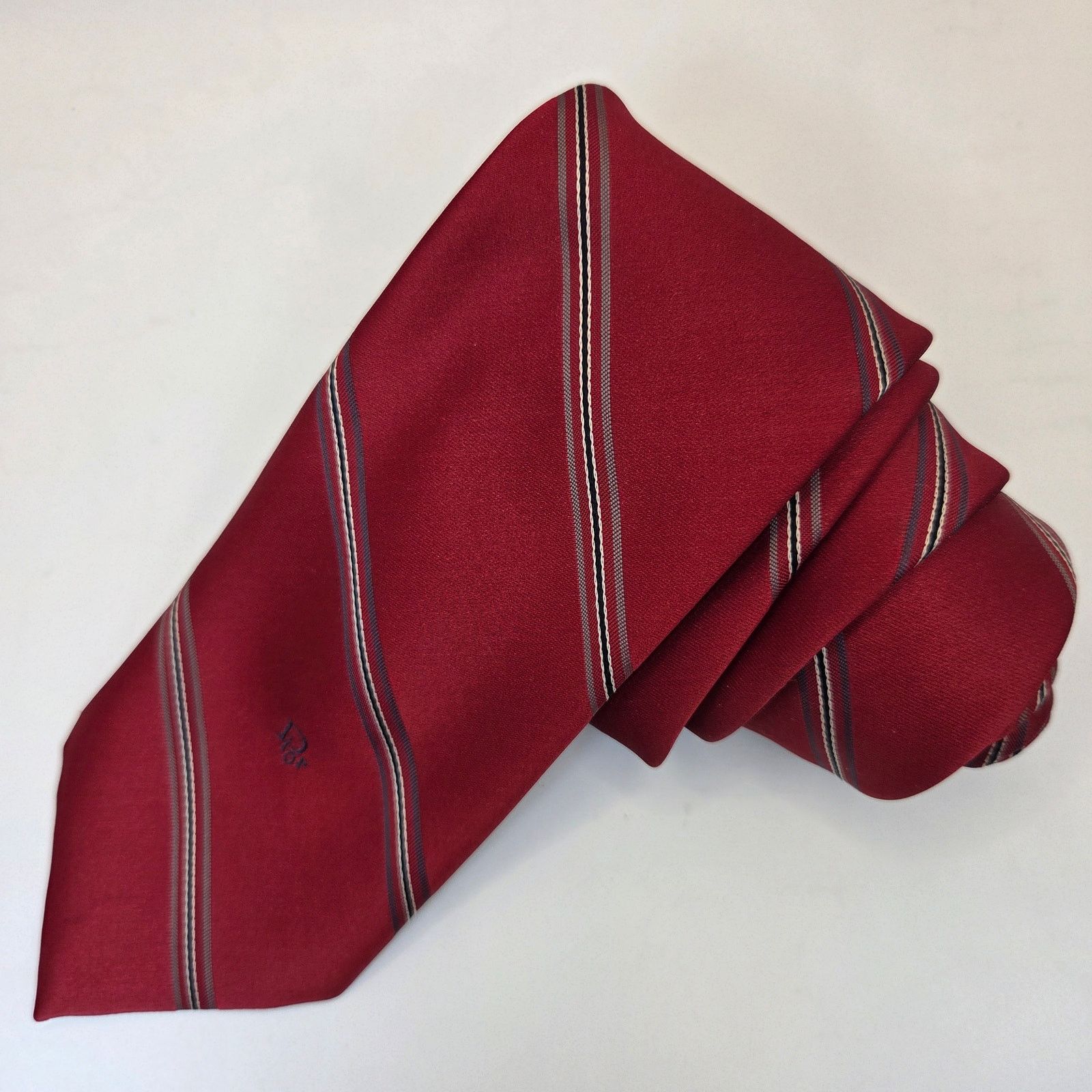 Dior Vintage Christian Dior Red Striped Designer Tie USA Size ONE SIZE - 1 Thumbnail