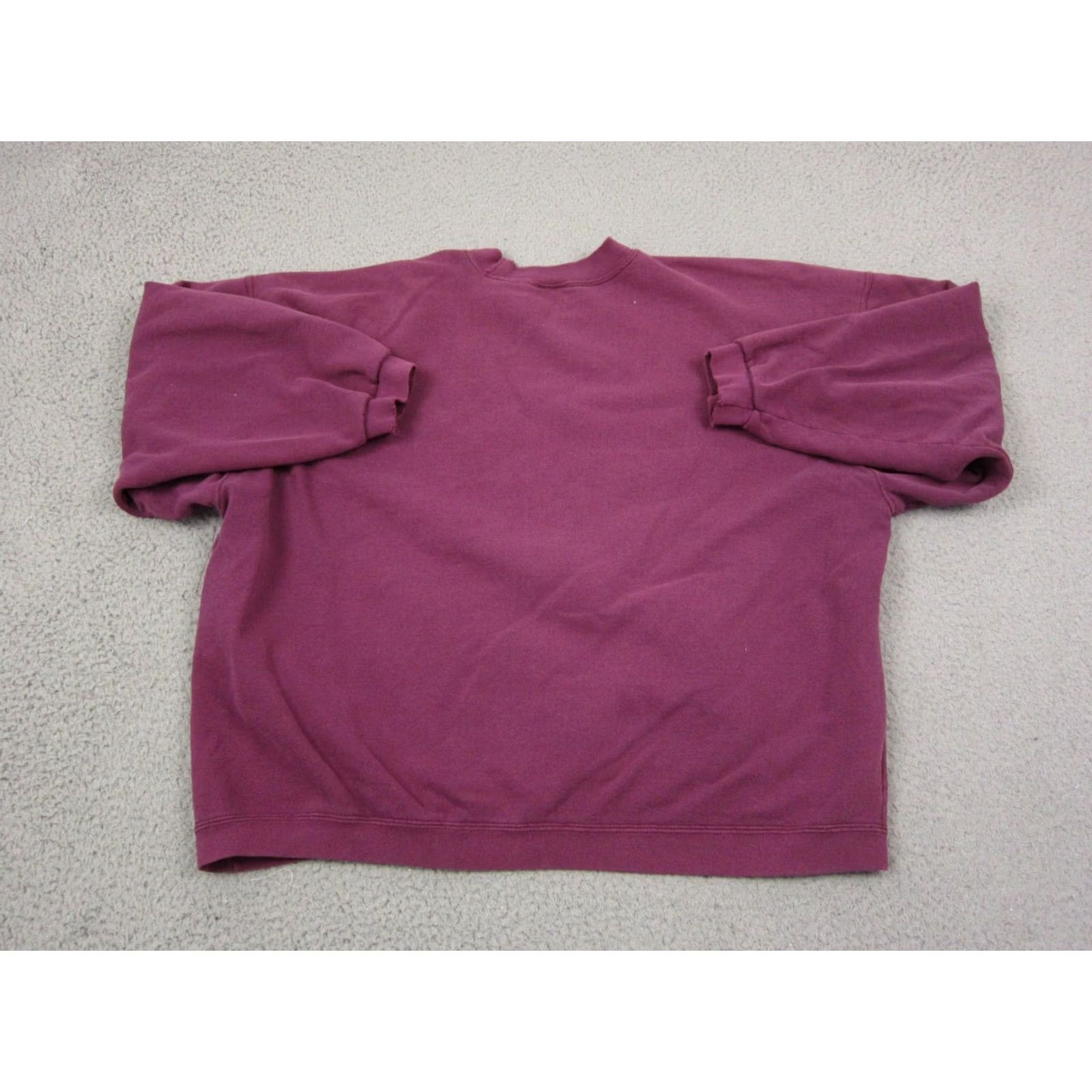 Vintage VINTAGE Sweater Womens Large Red Maroon Sweatshirt Fleece Pullover 90s Size L / US 10 / IT 46 - 7 Thumbnail