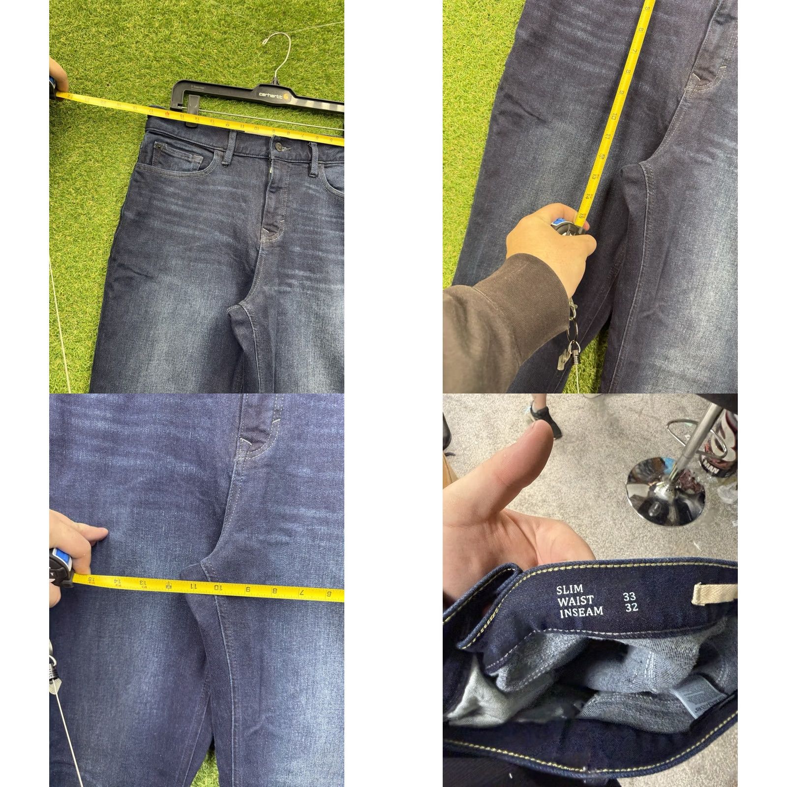 Banana Republic Banana Republic Traveler Jeans Mens 33x32 Slim Dark Wash Denim 5-Pocket Stretch Casual Jeans Mens Regular Blue Size US 33 - 8 Thumbnail