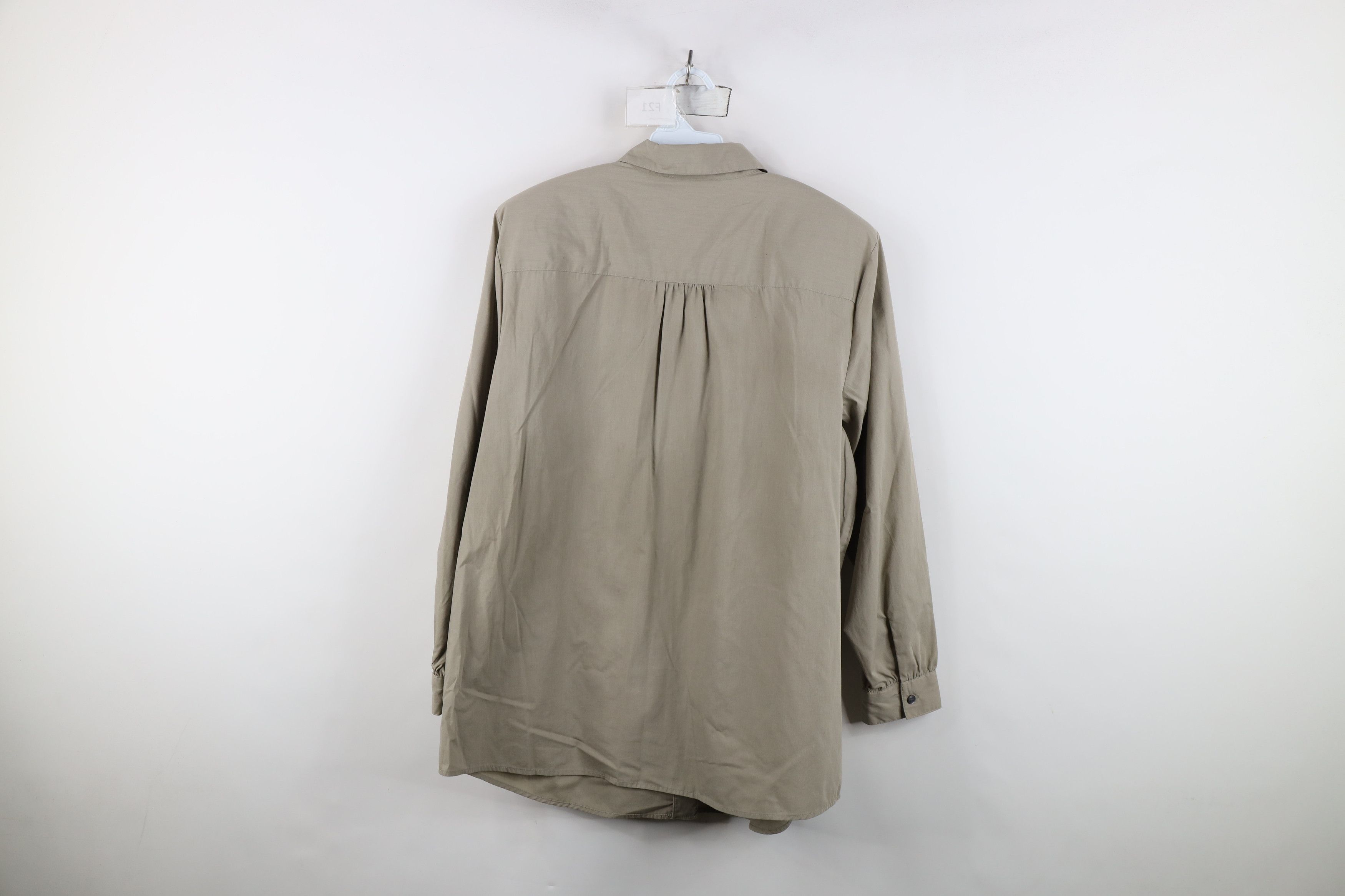 Vintage Vintage 90s Streetwear Fall Leaf Collared Button Shirt Beige Size XL / US 12-14 / IT 48-50 - 13 Thumbnail