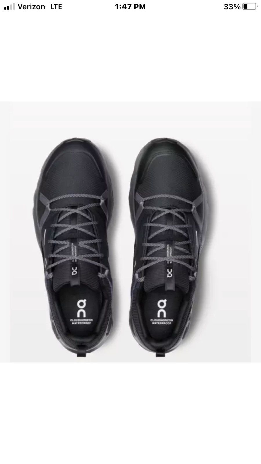 On On Cloudhorizon Waterproof Black Eclipse 3 Men Hiking Shoes Size US 12 / EU 45 - 4 Thumbnail