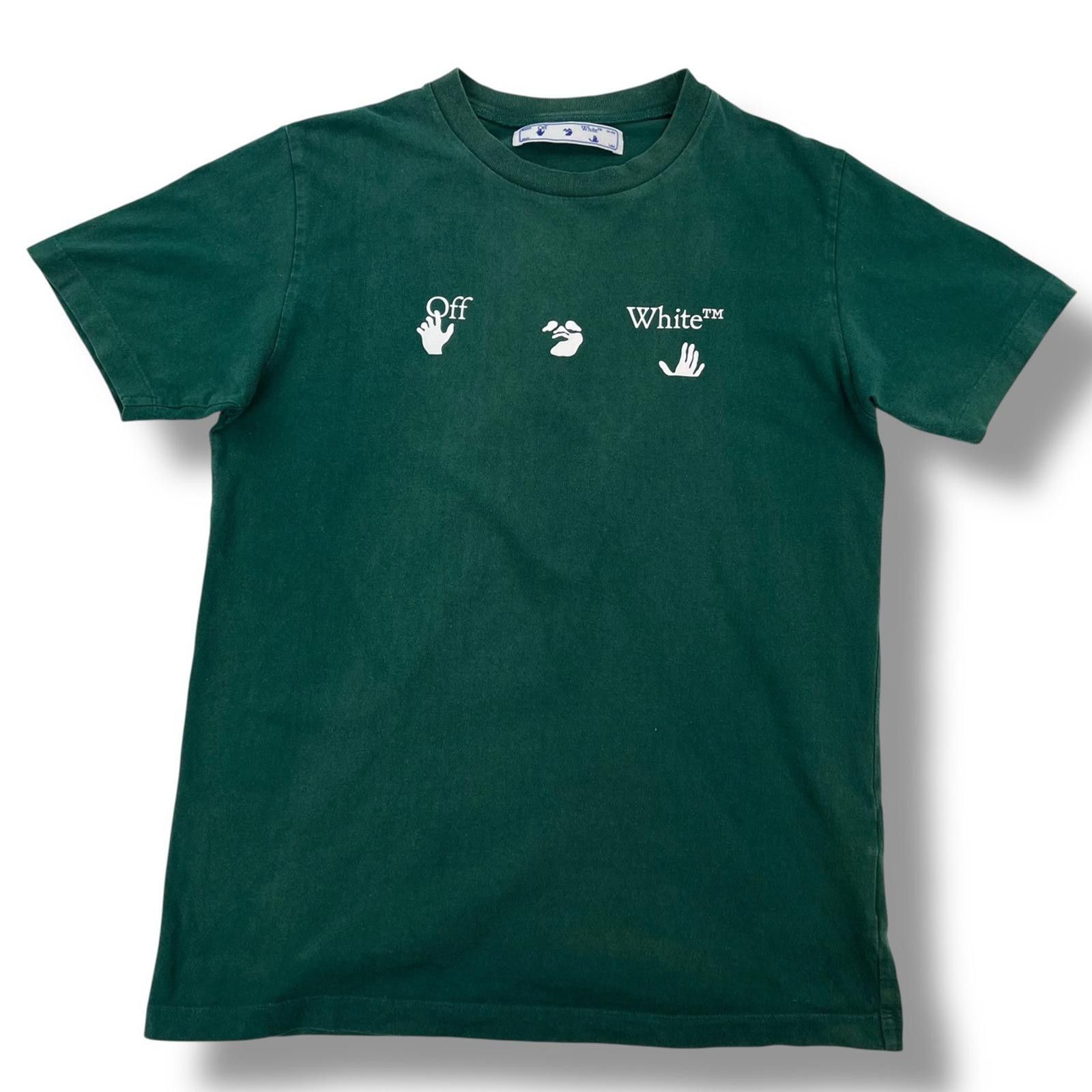 Off-White Off-White Hand Print Green T Shirt Size US M / EU 48-50 / 2 - 2 Thumbnail