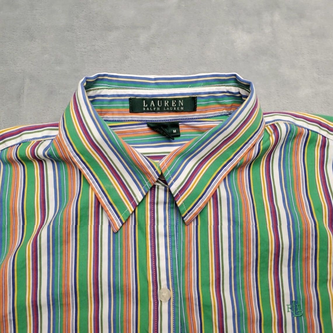 Ralph Lauren Lauren Ralph Lauren Shirt Womens M Multicolor Striped 100% Cotton Comfort Top Shirt Womens M Multicolor Striped 100% Cotton Comfort Top Size M / US 6-8 / IT 42-44 - 3 Thumbnail