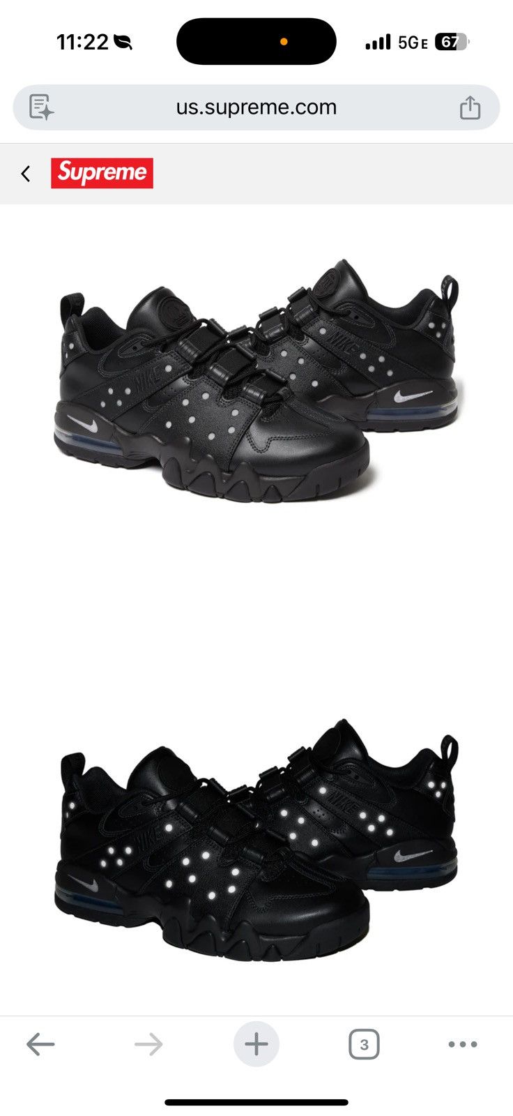 Nike × Supreme Supreme x Nike SB Air Max 2 CB ‘94 Low Size US 10 / EU 43 - 1 Thumbnail