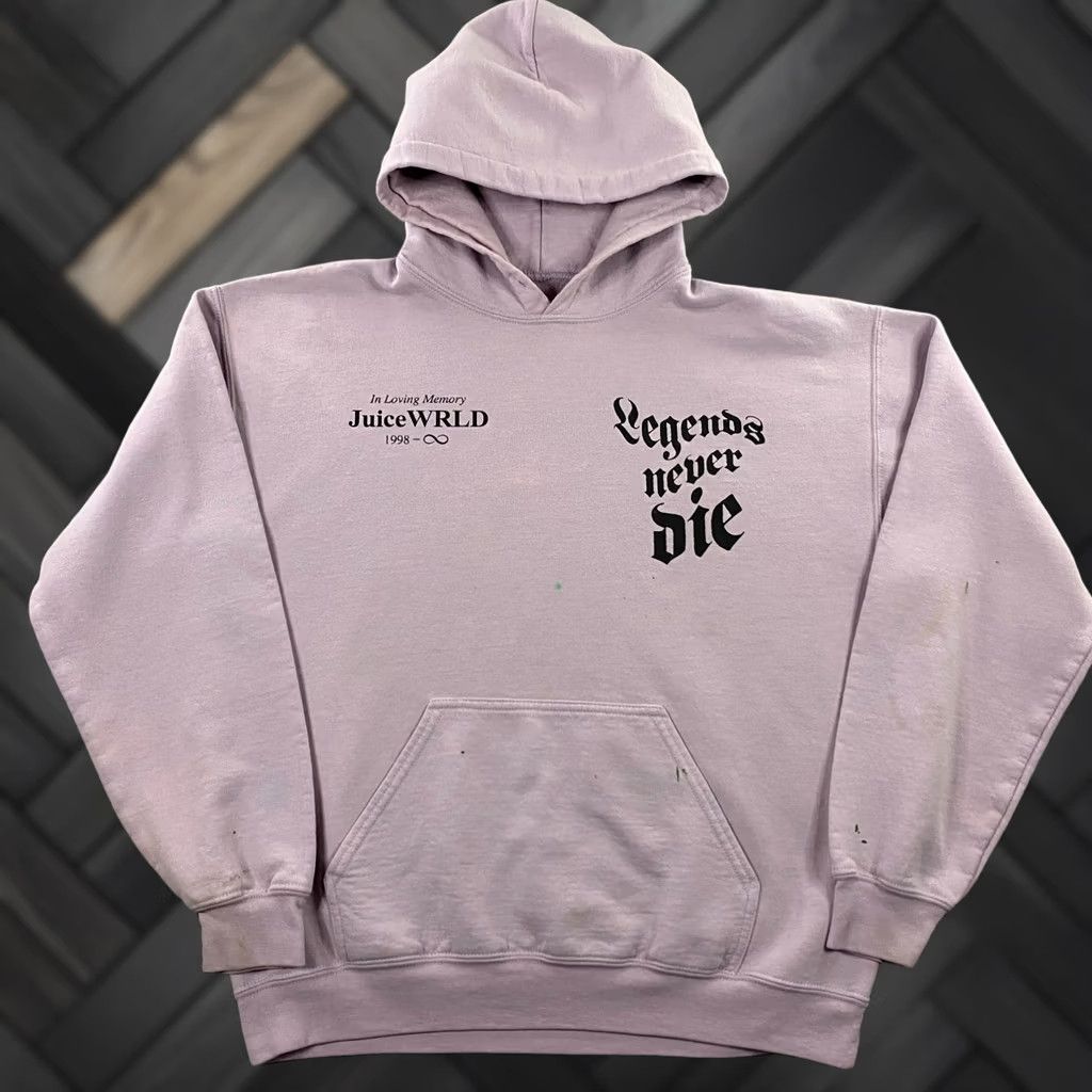 Vintage Juice WRLD Hoodie M Purple 999 Hooded Pocket Logo Purple Men Regular Fleece Cotton Blend Sweatshirt 1999 Sports Size US M / EU 48-50 / 2 - 1 Thumbnail