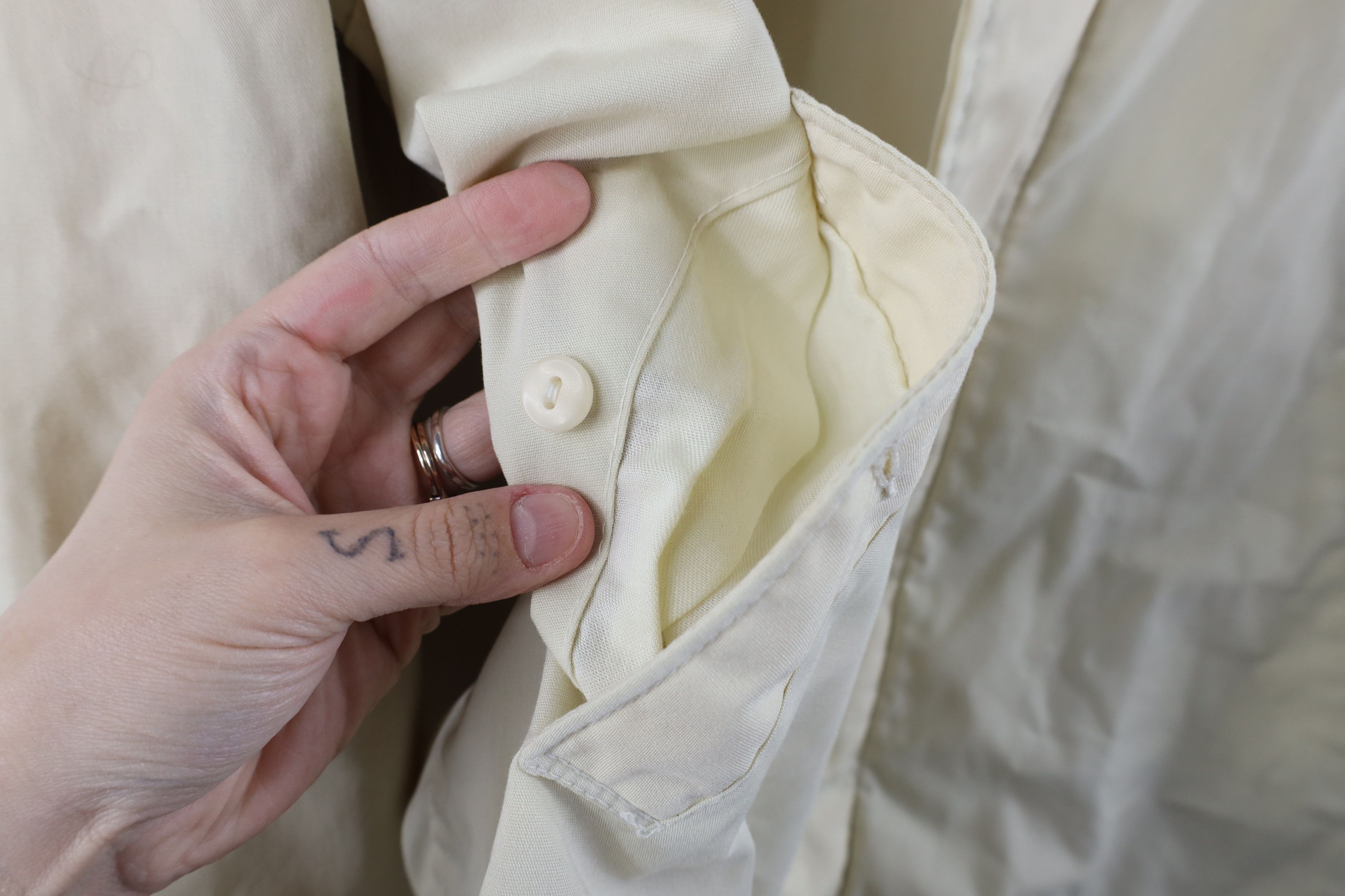 Vintage Vintage 70s Streetwear Cafe Racer Bomber Jacket Cream USA Size US XXL / EU 58 / 5 - 5 Thumbnail