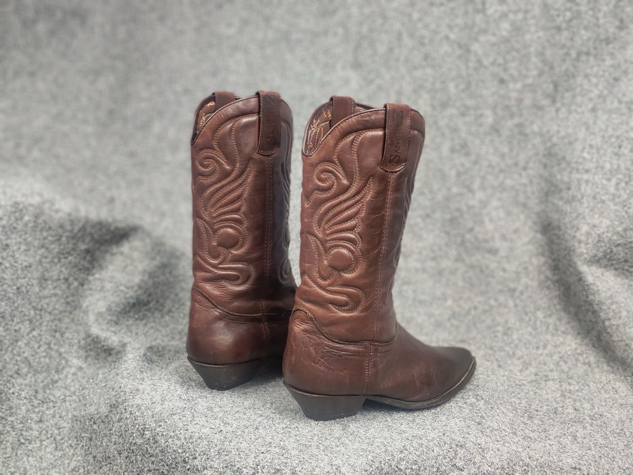 Sancho Boots Vintage 90's Joe Sanchez Leather Logo Western Cowboy Boots Size US 8 / EU 41 - 12 Thumbnail