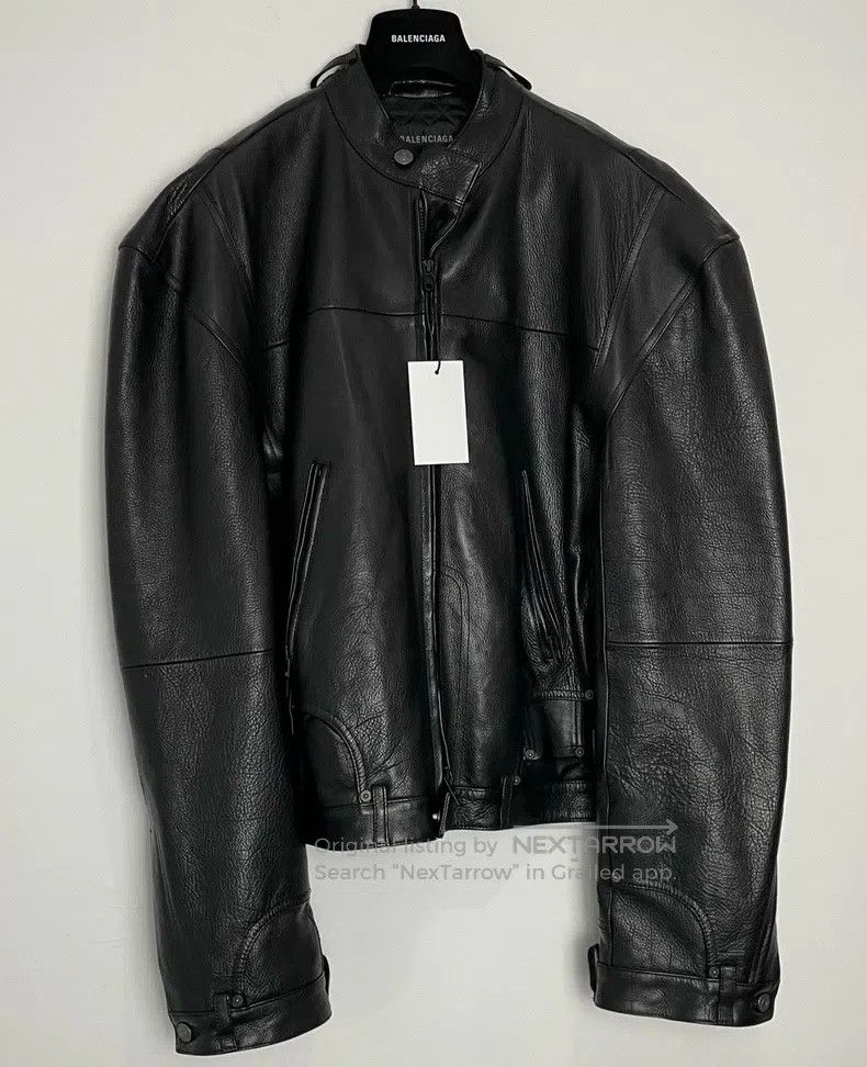 Balenciaga Reversed Biker Leather Jacket