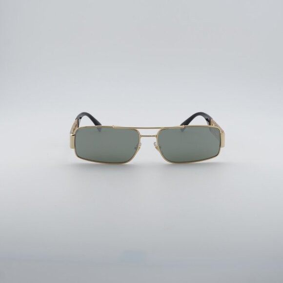 Versace Versace VE2257 100230 Sunglasses Gold Rectangle Frame,Green Size ONE SIZE - 3 Thumbnail
