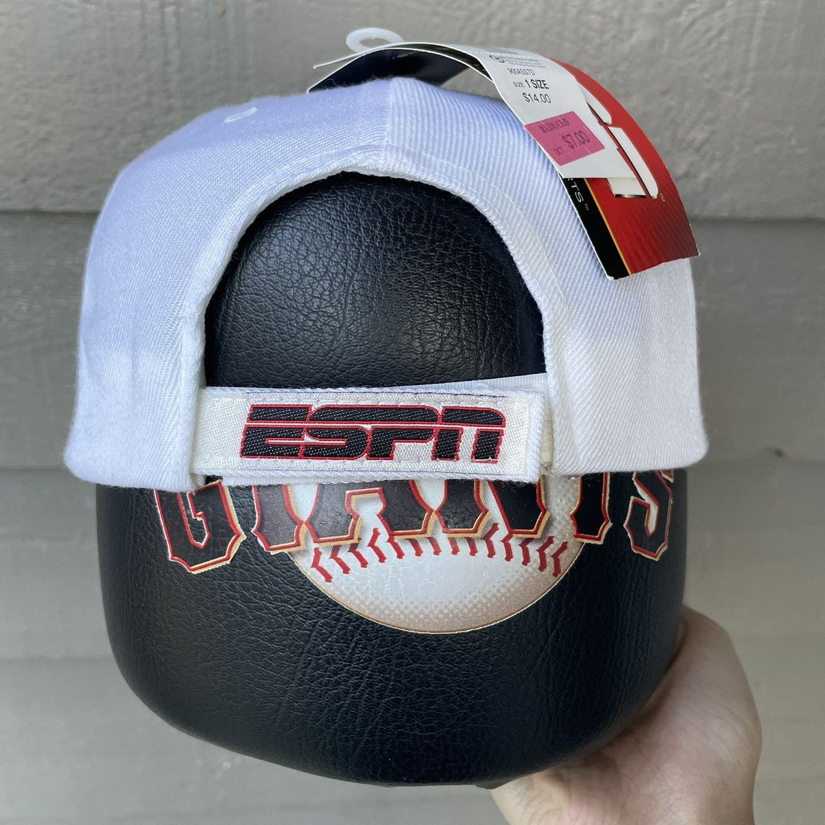 Drew Pearson Vintage ESPN Drew Pearson White Wool Strapback Hat NWT Size ONE SIZE - 2 Thumbnail