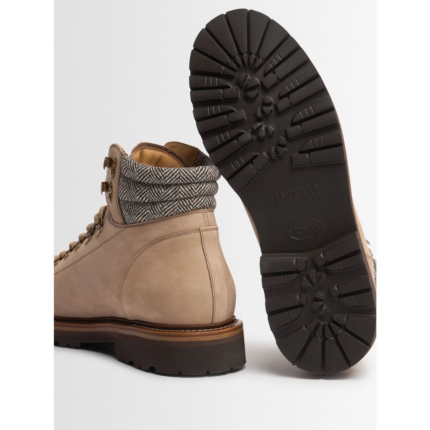 Brunello Cucinelli BRUNELLO CUCINELLI Beige Leather Ankle Boots New & Authentic Size US 11 / EU 44 - 4 Thumbnail