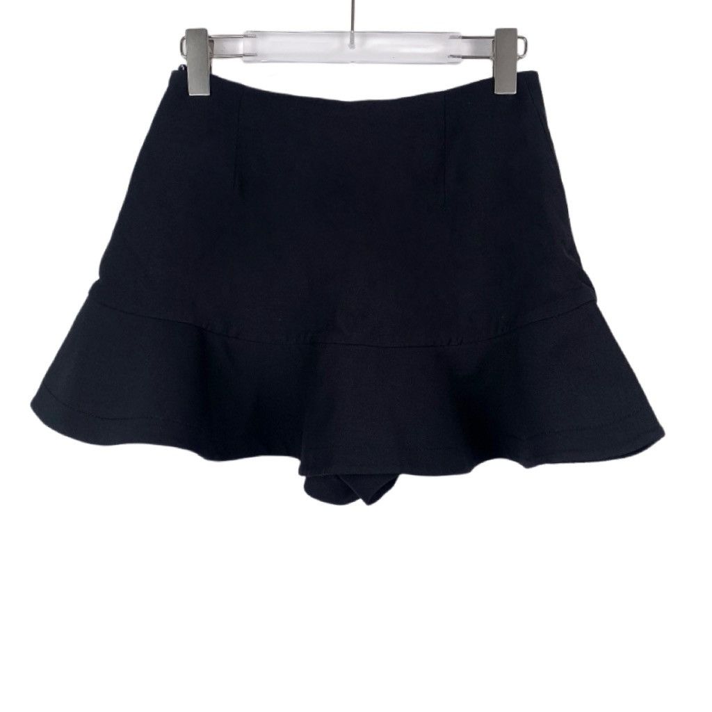 Valentino Valentino Black Ruffled Wool-Silk Mini Skirt Size 27" / US 4 / IT 40 - 2 Thumbnail