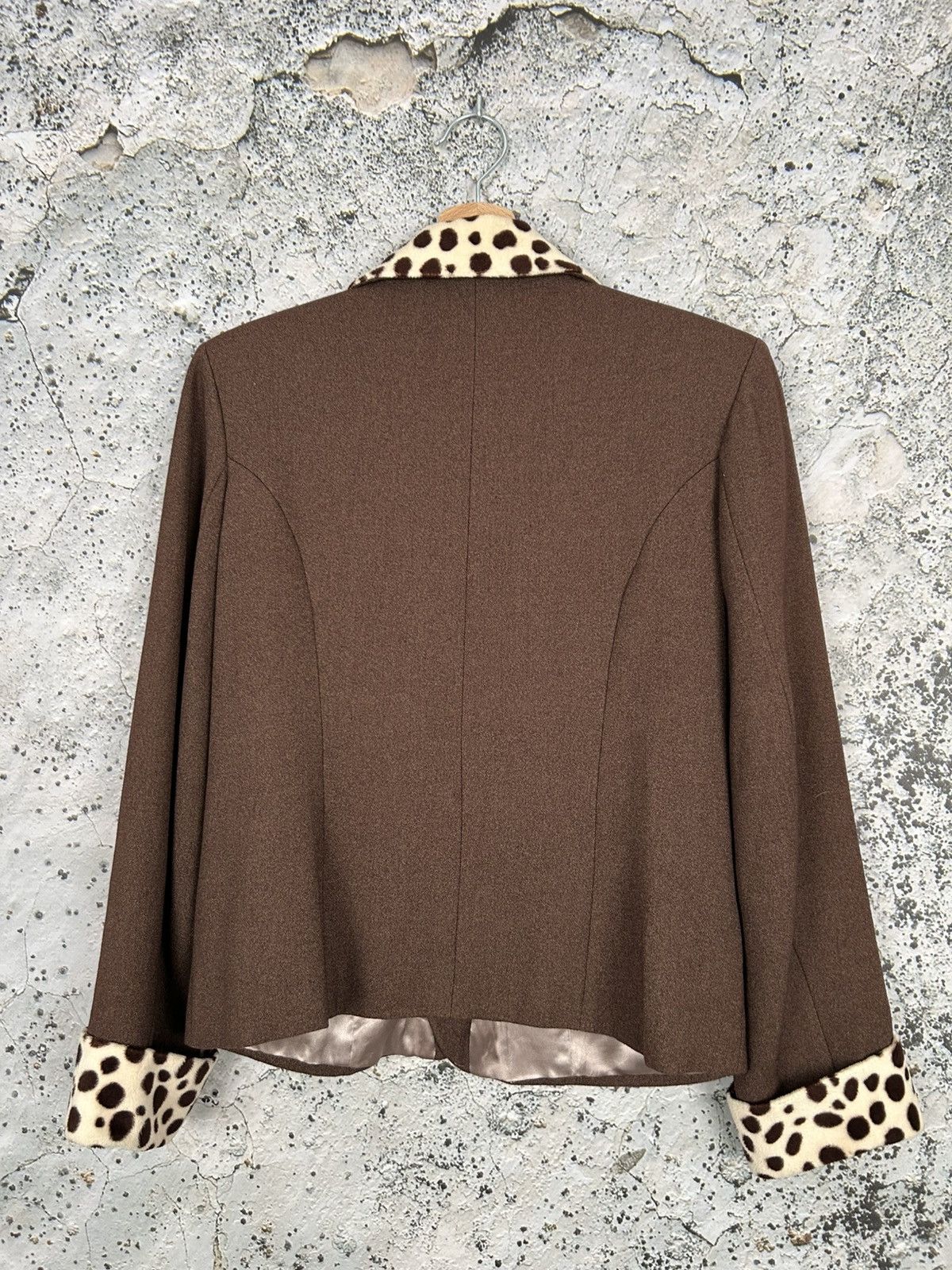 Vintage Vintage Brown Blazer Cow Avant Garde Alternative Grunge Size XL / US 12-14 / IT 48-50 - 4 Thumbnail