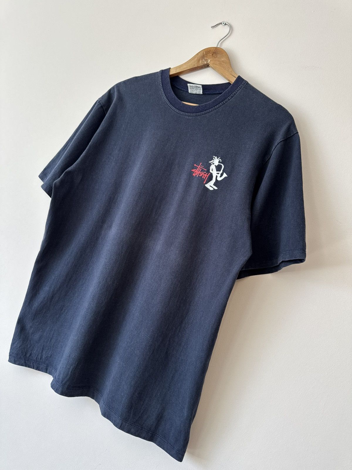 Stussy Vintage Stussy 90’s Rasta Jazzman Saxophone T-shirt Rare Tee Size US L / EU 52-54 / 3 - 4 Thumbnail