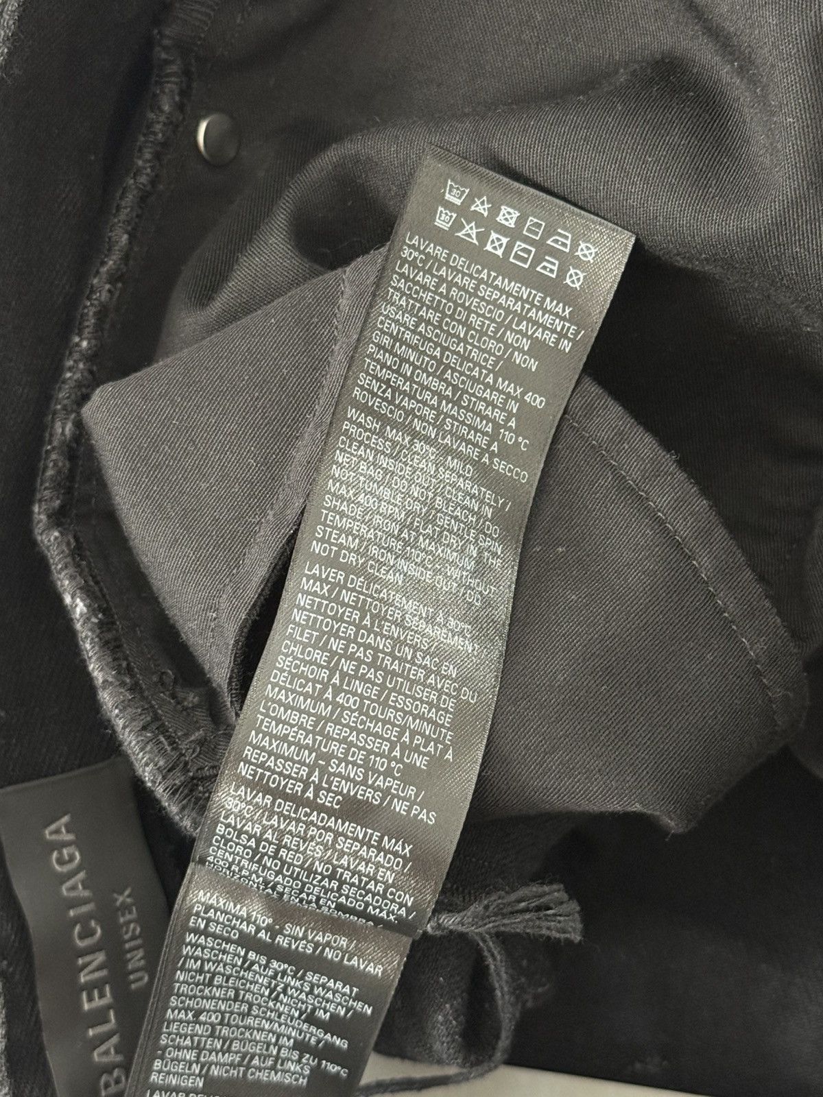 Balenciaga Balenciaga SS23 Runway Complete Destroyed Black Denim Sz.XS Size US 29 - 11 Thumbnail