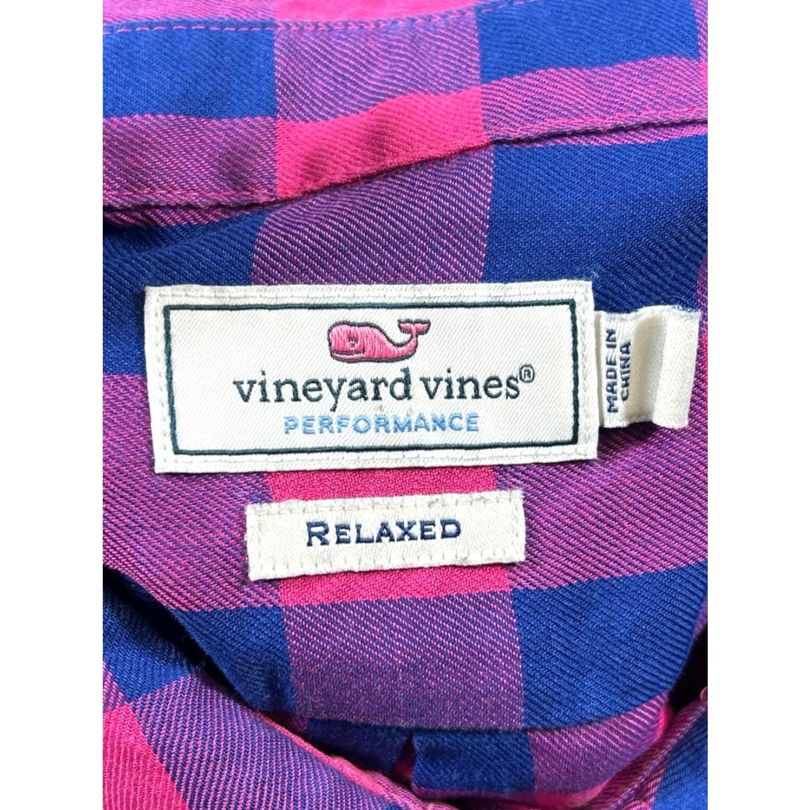 Vineyard Vines VINEYARD VINES Shirt Womens 6 Pink Blue Button Up Casual Plaid Long Sleeve 6 Pink Womens Size M / US 6-8 / IT 42-44 - 3 Thumbnail