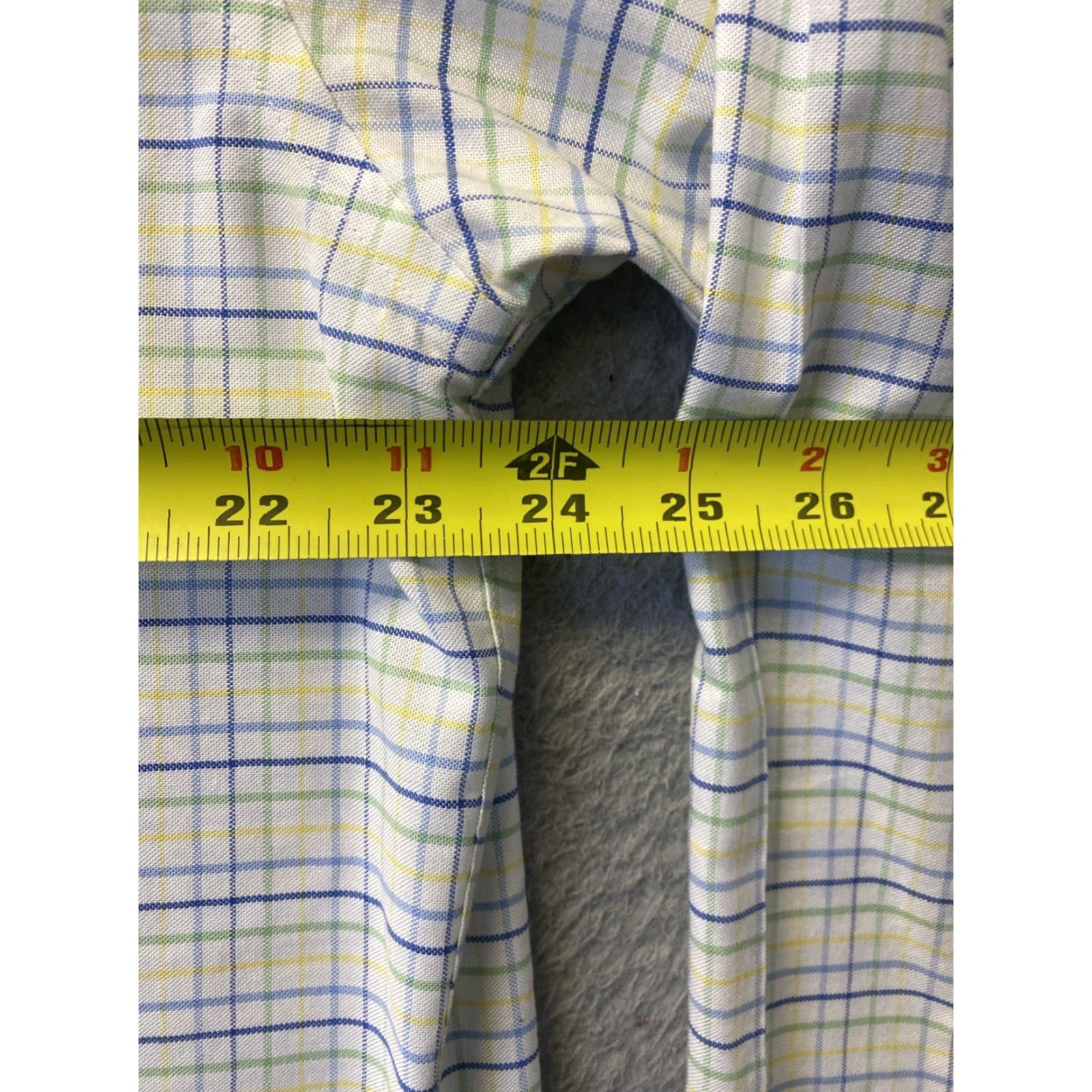 Brooks Brothers Brooks Brothers 346 Shirt Mens L Slim Fit White Plaid Long Sleeve Button Down Size US L / EU 52-54 / 3 - 6 Thumbnail
