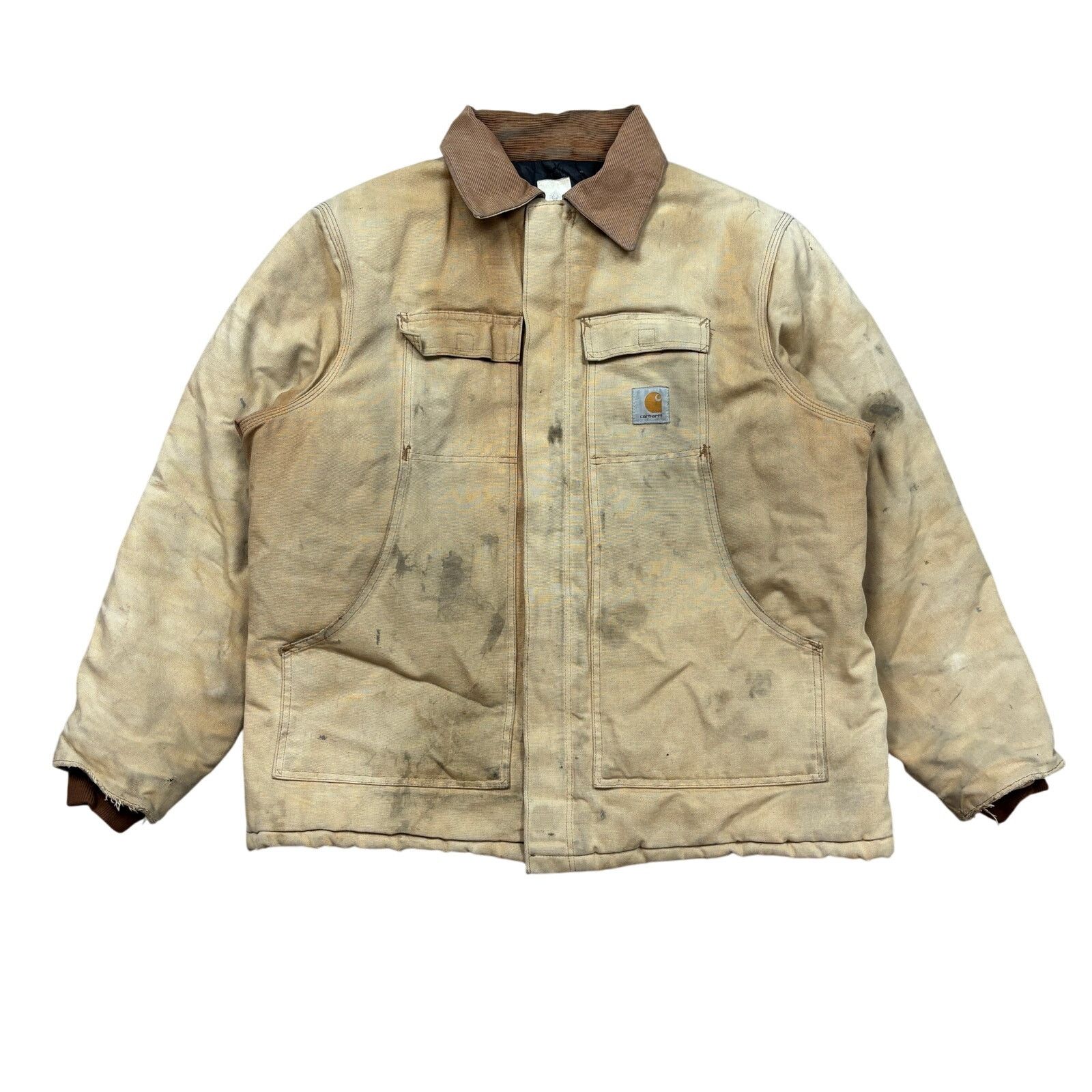 Carhartt × Vintage VTG Carhartt C03 BRN Quilt Lined Duck Canvas Chore Jacket 48 Size US XL / EU 56 / 4 - 1 Thumbnail