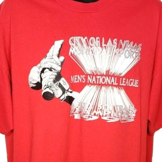 Hanes VINTAGE Hanes Las Vegas Softball T Shirt Mens 2XL Red 90s 1995 Champions Mens Size US XXL / EU 58 / 5 - 2 Thumbnail