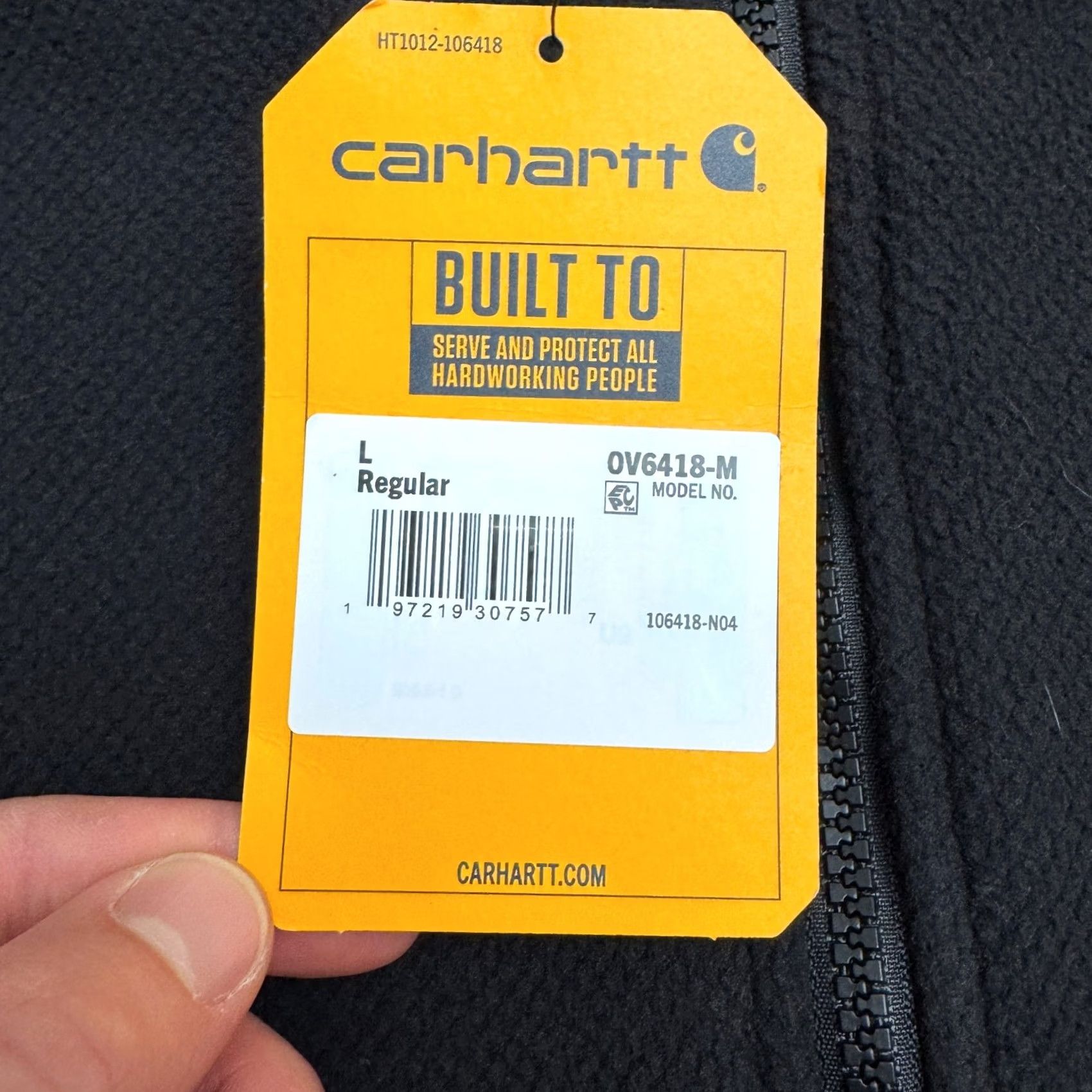 Carhartt VINTAGE Carhartt Relaxed Fit Full Zip Textured Fleece Vest Jacket Mens Large Black NWT Size US L / EU 52-54 / 3 - 7 Thumbnail