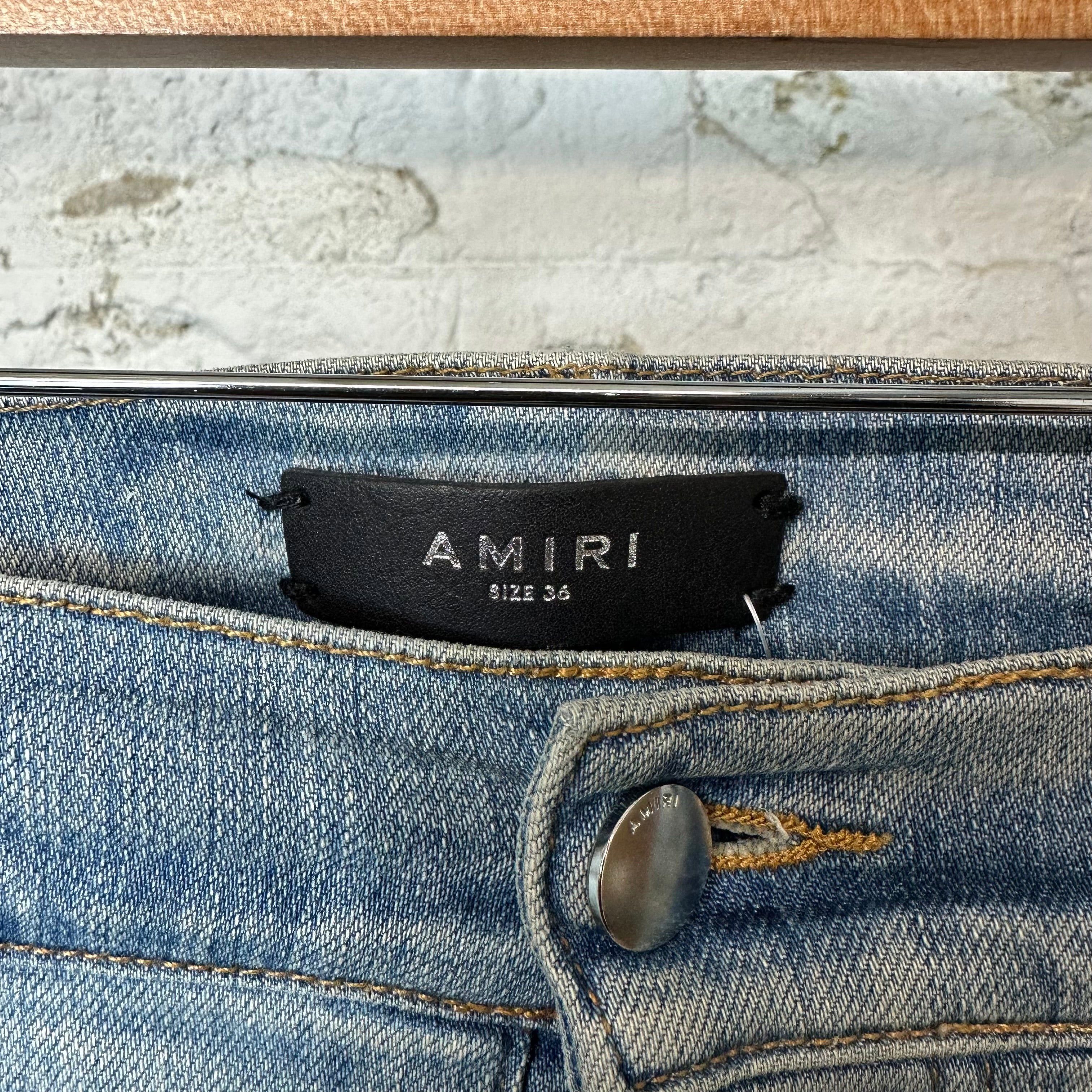 Amiri Amiri Leopard Print Thrasher Blue Denim Jeans Sz 36 Size US 36 / EU 52 - 3 Thumbnail