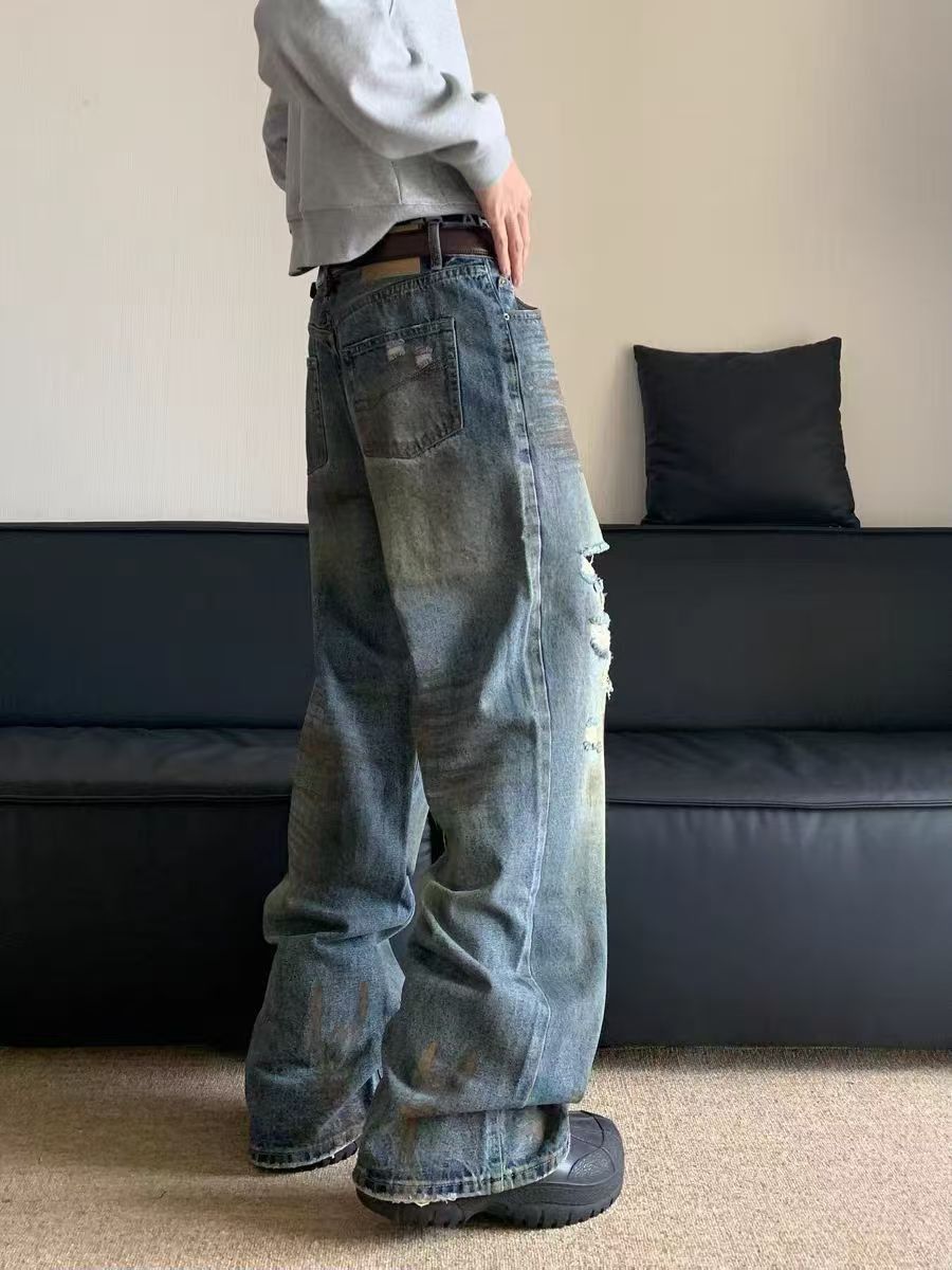 Japanese Brand × Jean Vintage Wasteland Dirty Dye Denim Trousers Size US 34 / EU 50 - 2 Thumbnail