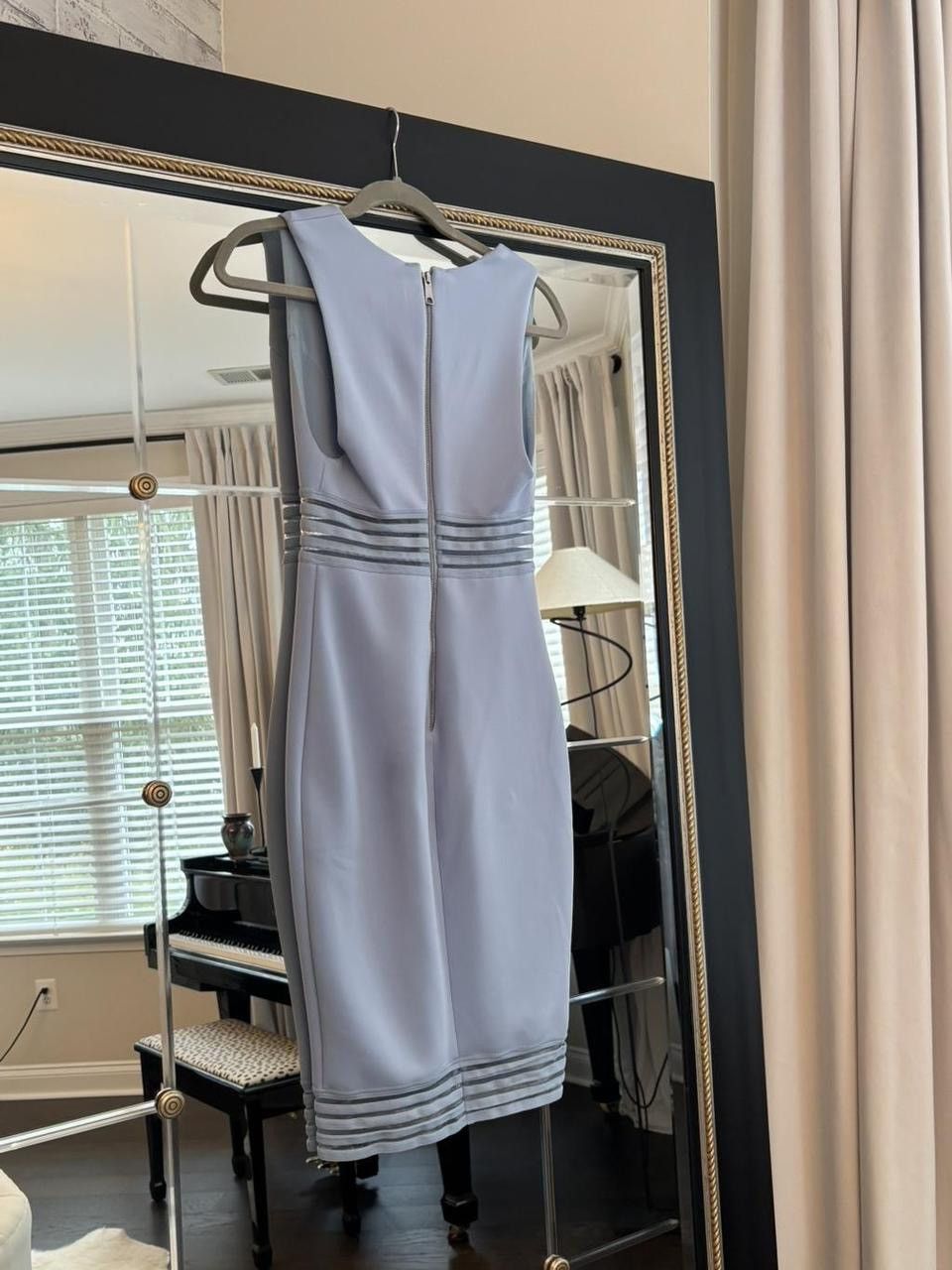 Other Blessed Are The Meek Blue Sleeveless Bodycon Midi Dress Size XS / US 0-2 / IT 36-38 - 4 Thumbnail