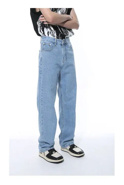 Other Simple classic basic washed light blue jeans Size US 33 - 5 Thumbnail