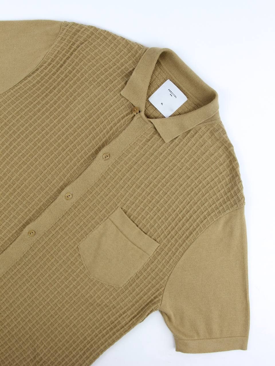 Percival PERCIVAL Textured knit shirt with short sleeves Size US XL / EU 56 / 4 - 6 Thumbnail