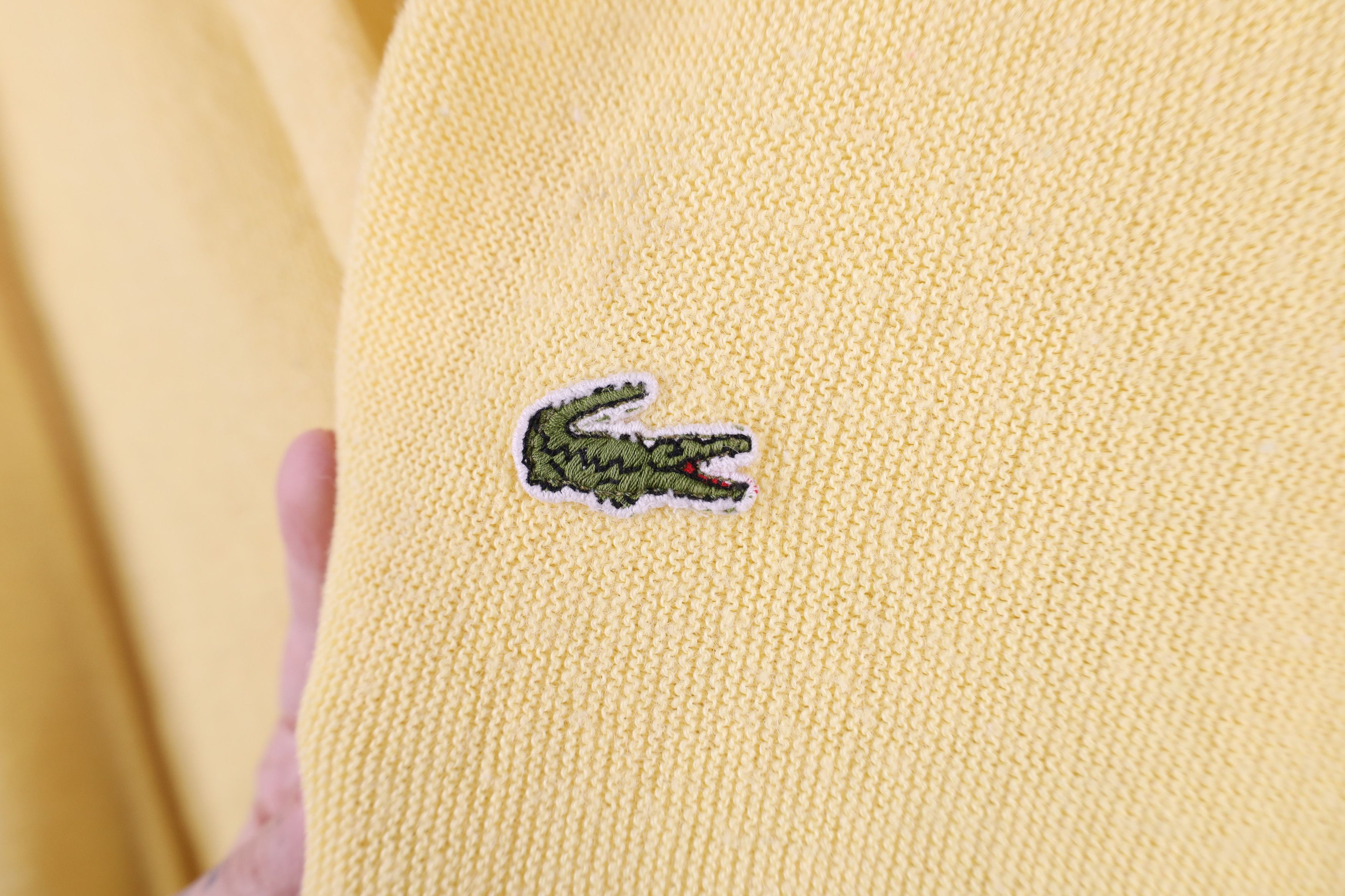 Lacoste Vintage 80s Izod Lacoste Croc Logo Knit V-Neck Sweater USA Size US XL / EU 56 / 4 - 4 Thumbnail