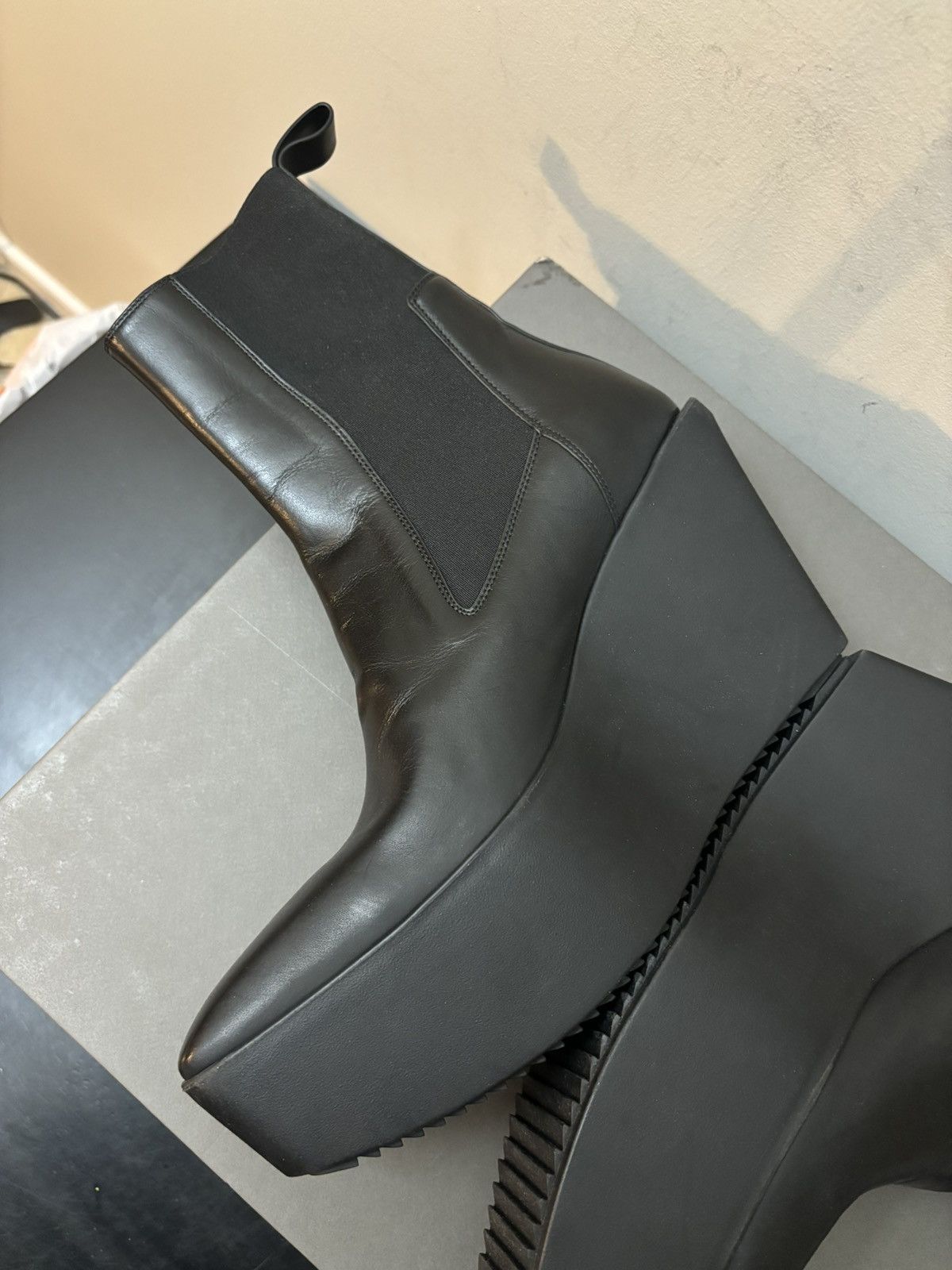 Rick Owens Rick Owens Hollywood Sliver Heeled Platform Beatle Boots Size US 8 / EU 41 - 3 Thumbnail