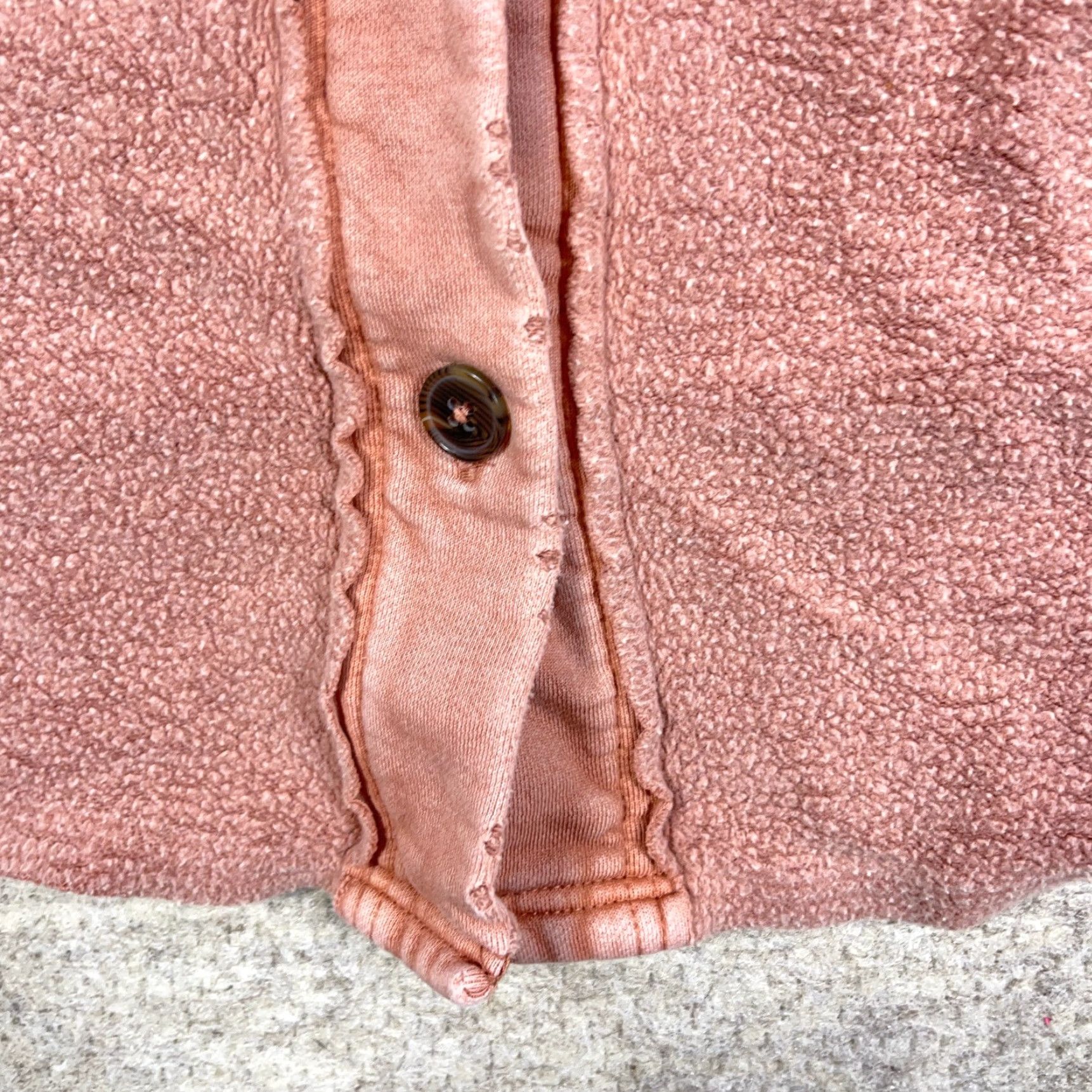 Free People Free People Shacket Women M Pink Ruby Oversized Fleece Jacket Button-Down Collared Bohemian Vintage: No Size M / US 6-8 / IT 42-44 - 7 Thumbnail