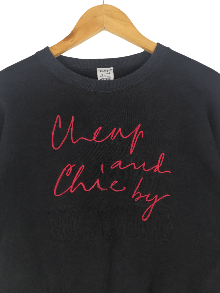 Moschino Vintage Moschino Sweatshirt Embroidery Spellout Sweater Size US M / EU 48-50 / 2 - 1 Thumbnail
