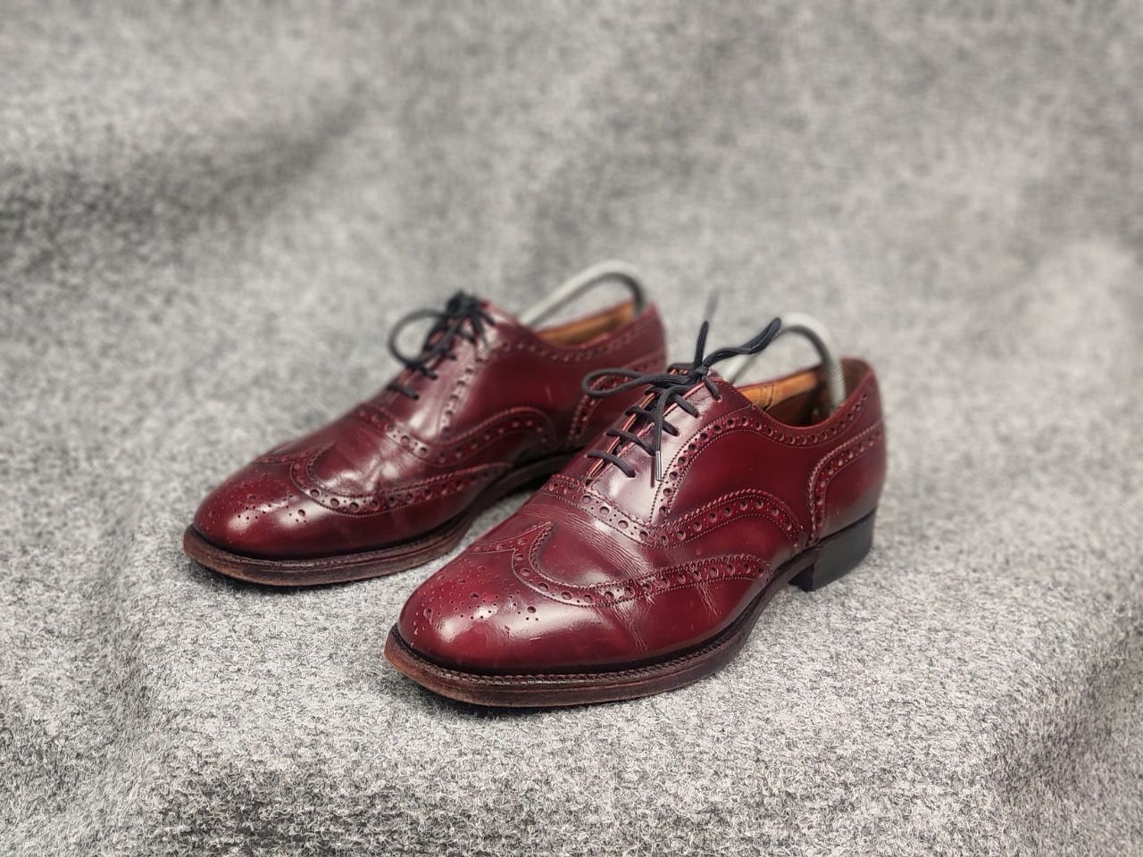 Church's Burwood Dark Burgundy Leather Wingtip Oxford Shoes
