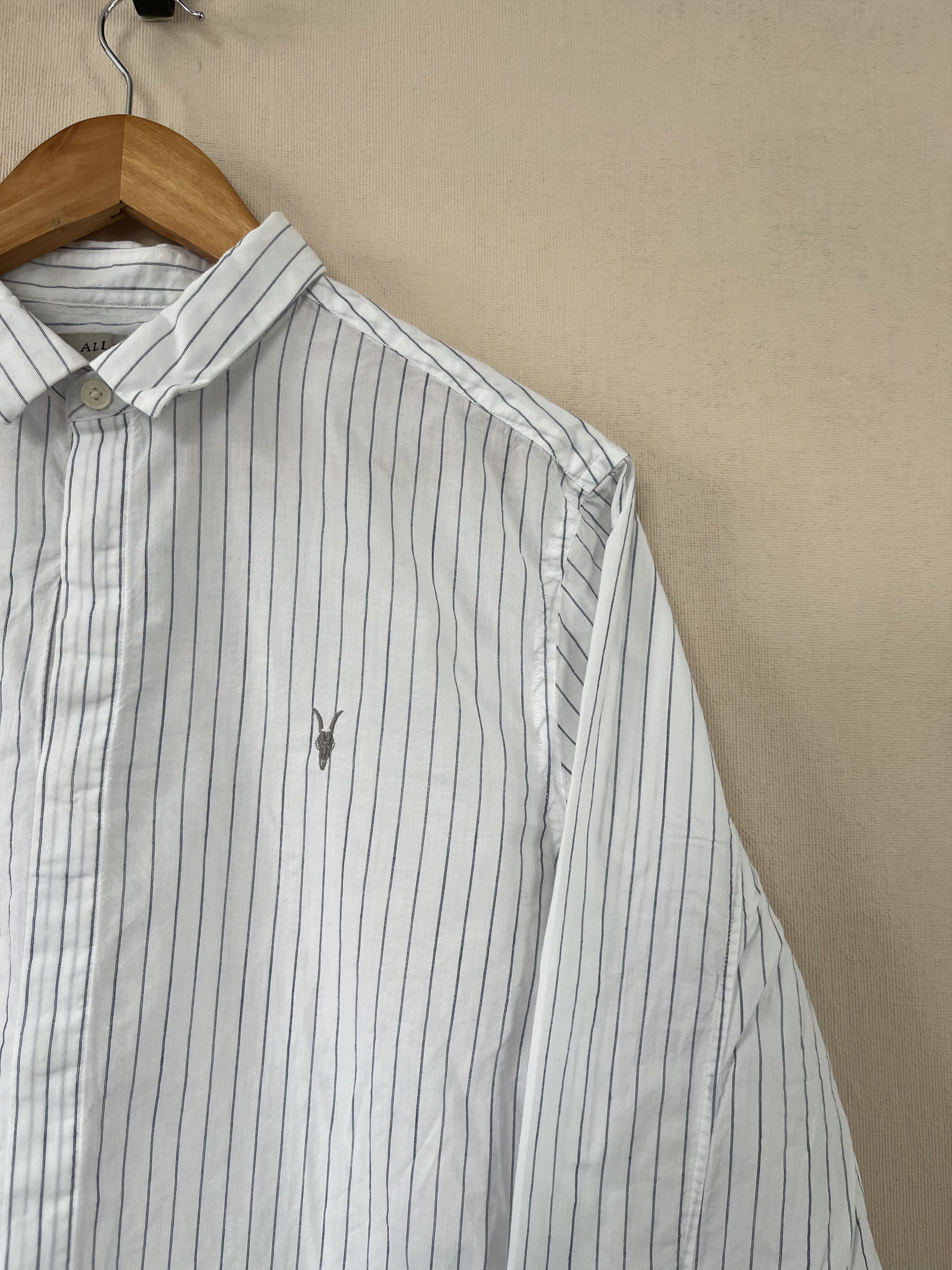Allsaints Allsaints Men's AUSTIN LS Striped SHIRT Cotton Button Up Size US M / EU 48-50 / 2 - 3 Thumbnail