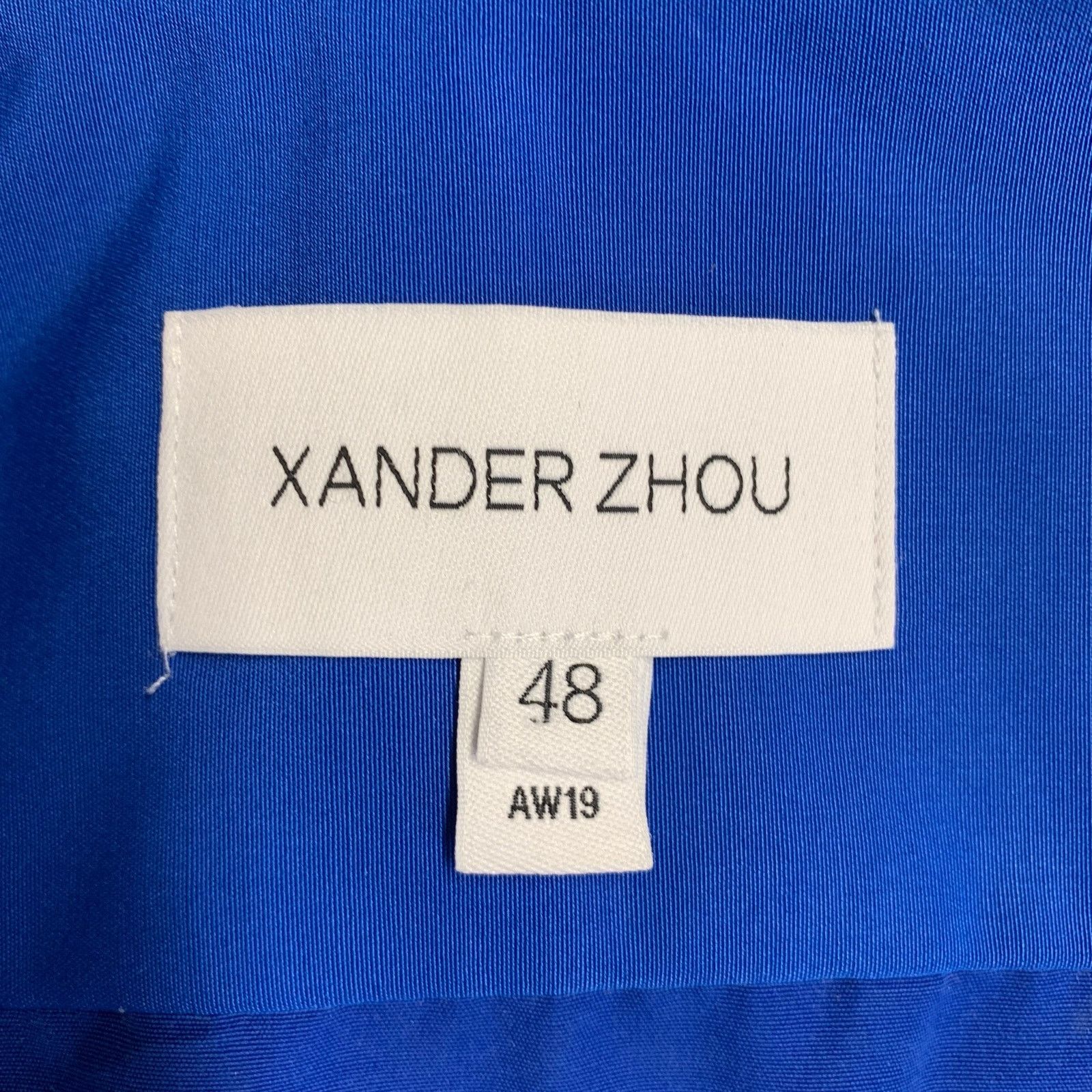 Xander Zhou Size S Blue Solid Polyester Epaulettes Long Sleeve Shirt Size US S / EU 44-46 / 1 - 5 Thumbnail