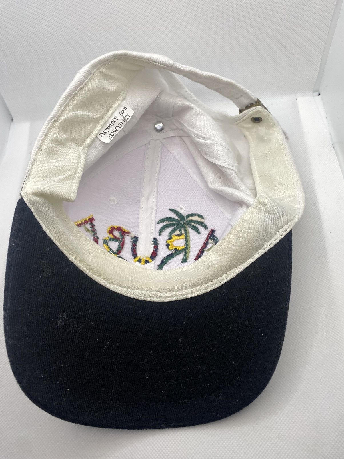 Other ARUBA White and Black Baseball Cap with Colorful Embroidery Size ONE SIZE - 4 Thumbnail