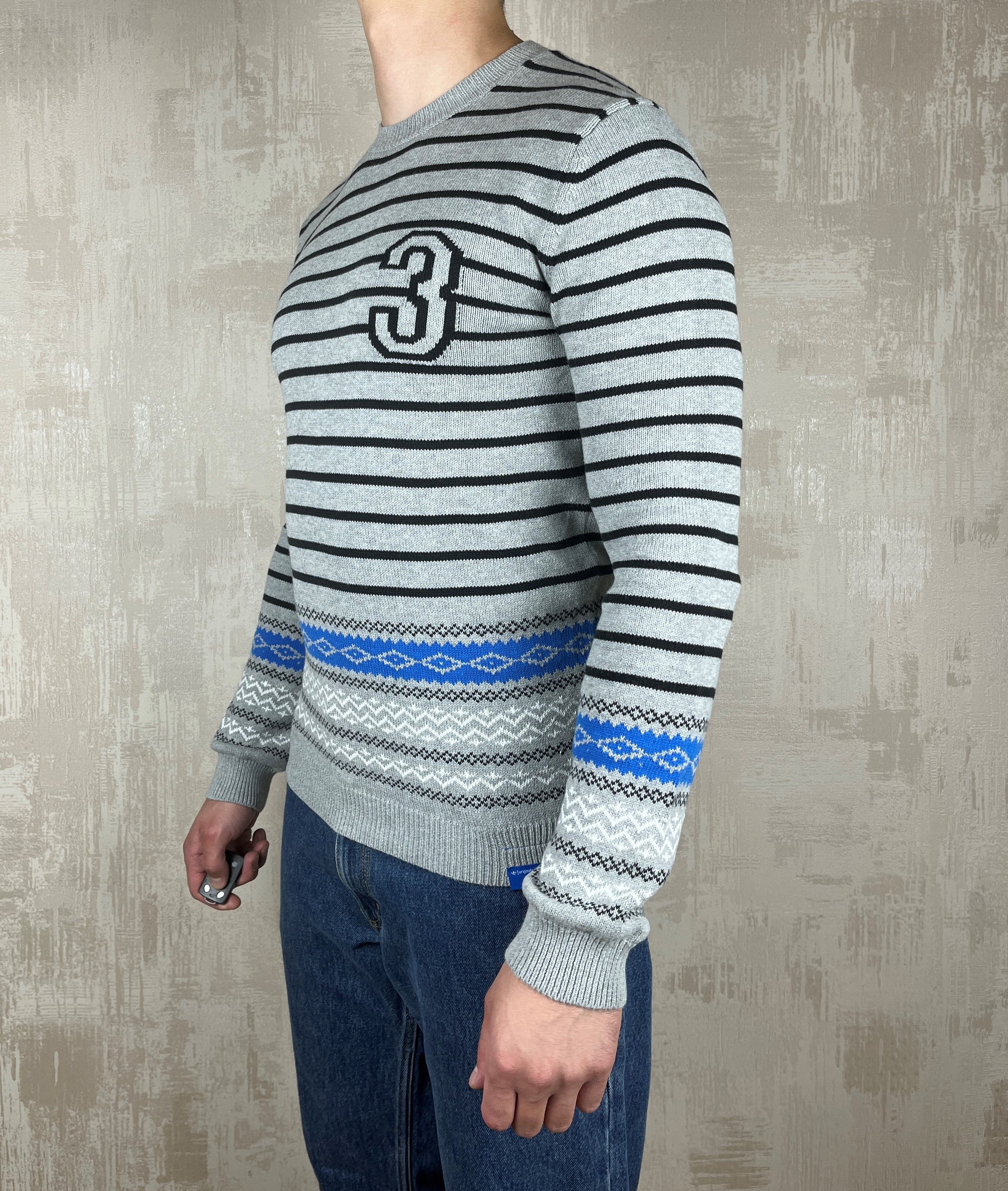 Adidas Adidas Originals # 3 Striped Knit Sweater Size US M / EU 48-50 / 2 - 5 Thumbnail