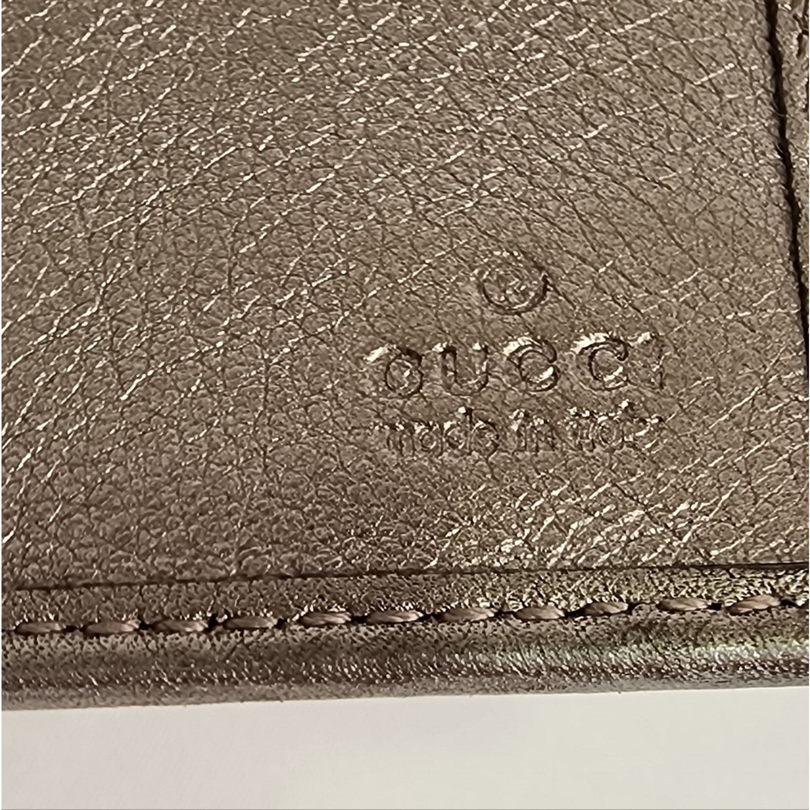 Gucci Gucci GG Imprime Continental Wallet Metallic Silver/Grey WOC Size ONE SIZE - 5 Thumbnail
