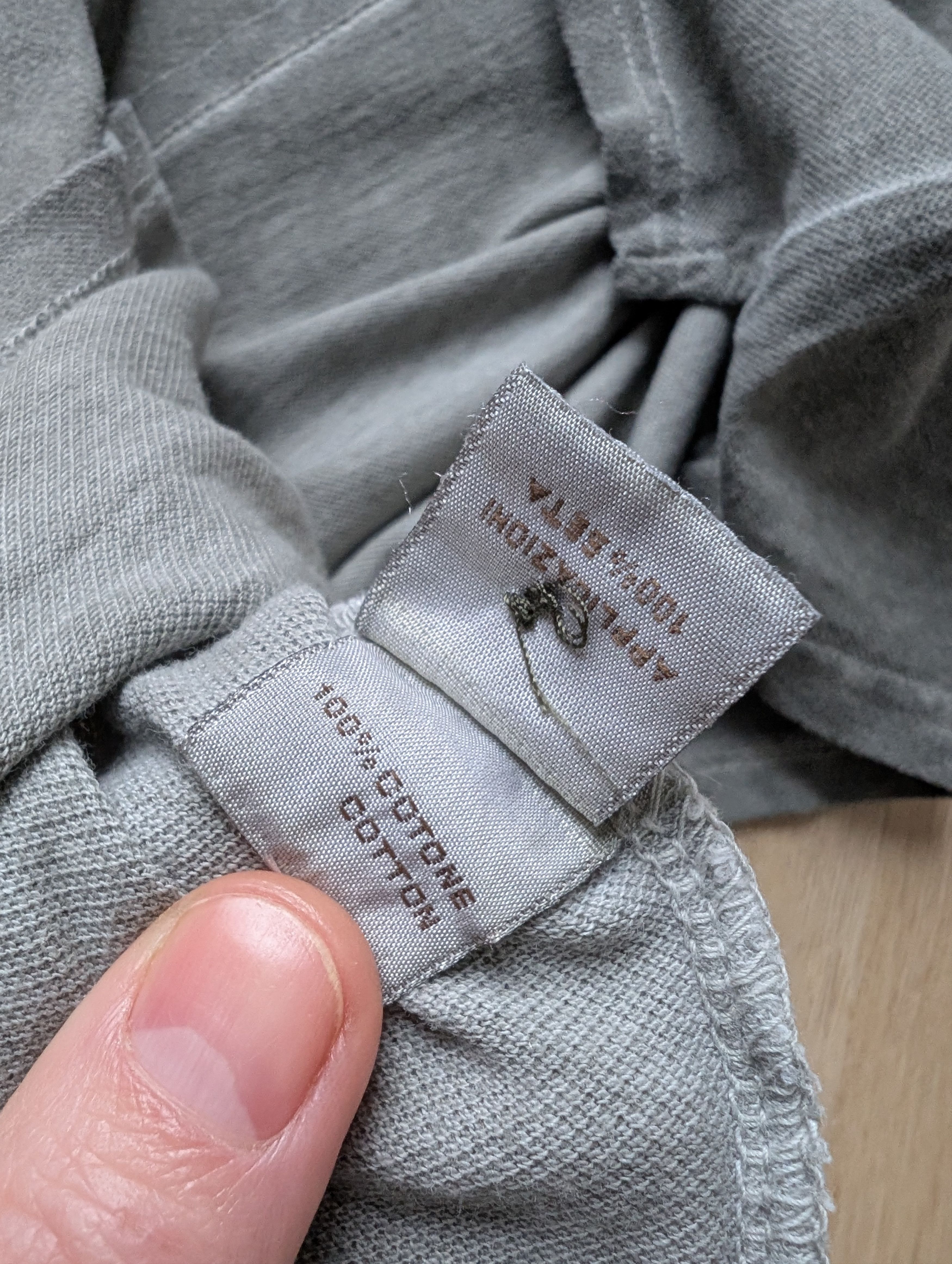 Other Kangra Men's Classic Grey Faded Polo Luxury Shirt Italy Size US L / EU 52-54 / 3 - 9 Thumbnail