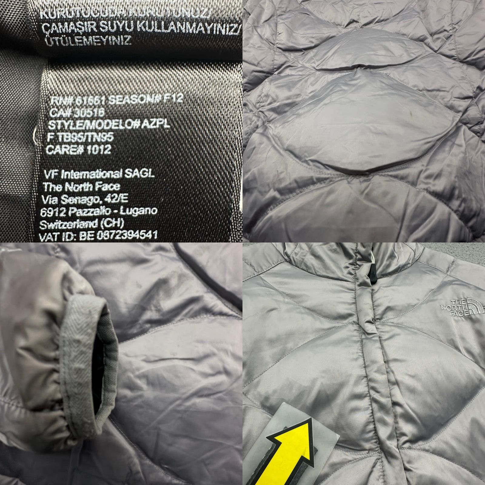 The North Face The North Face Aconcagua Down 550 Fill Puffer Jacket Womens Medium Silver Gray Size M / US 6-8 / IT 42-44 - 8 Thumbnail