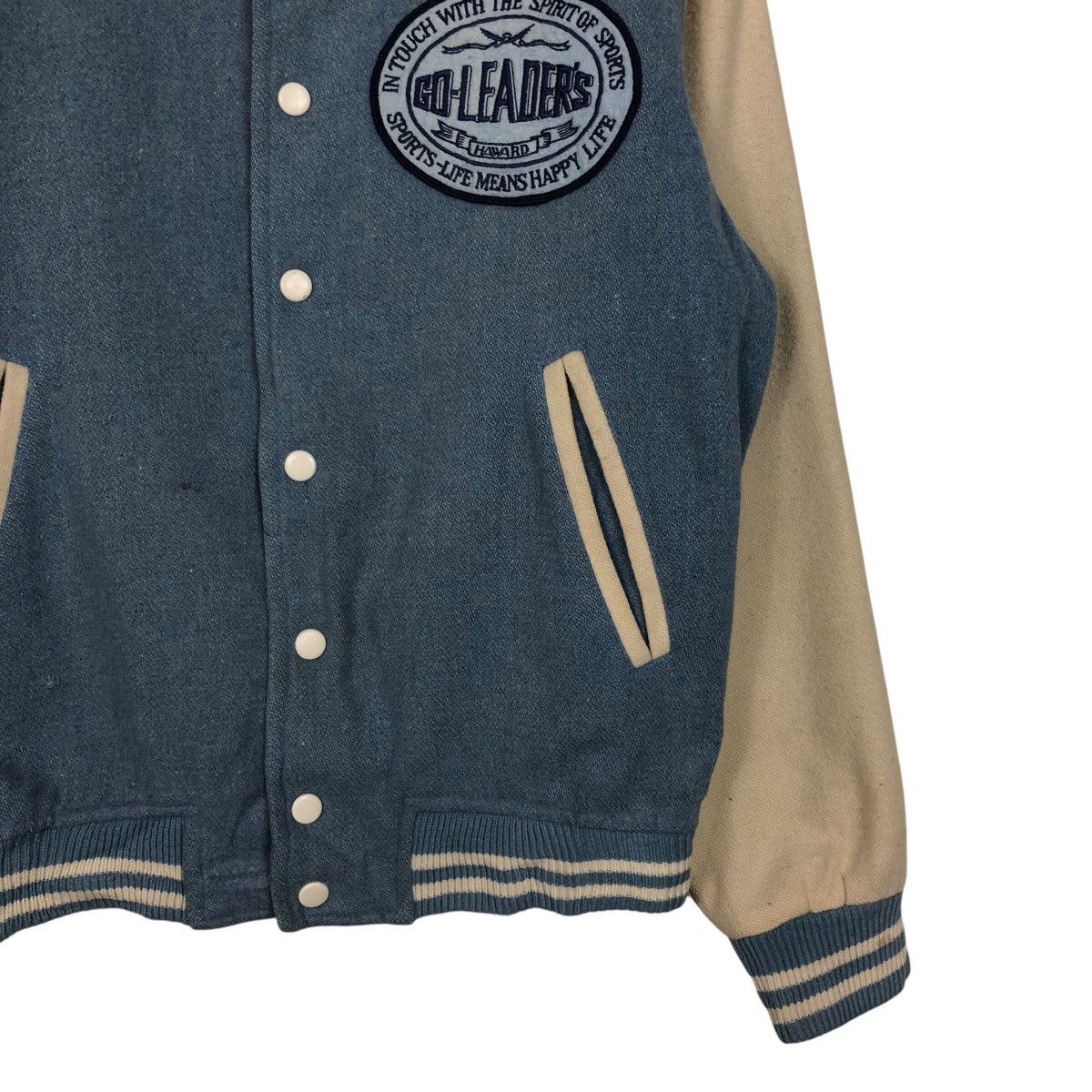 Japanese Brand × Vintage 📌Vintage Jumper Varsity Jacket Go Leaders Haward Big Logo Size US M / EU 48-50 / 2 - 6 Thumbnail