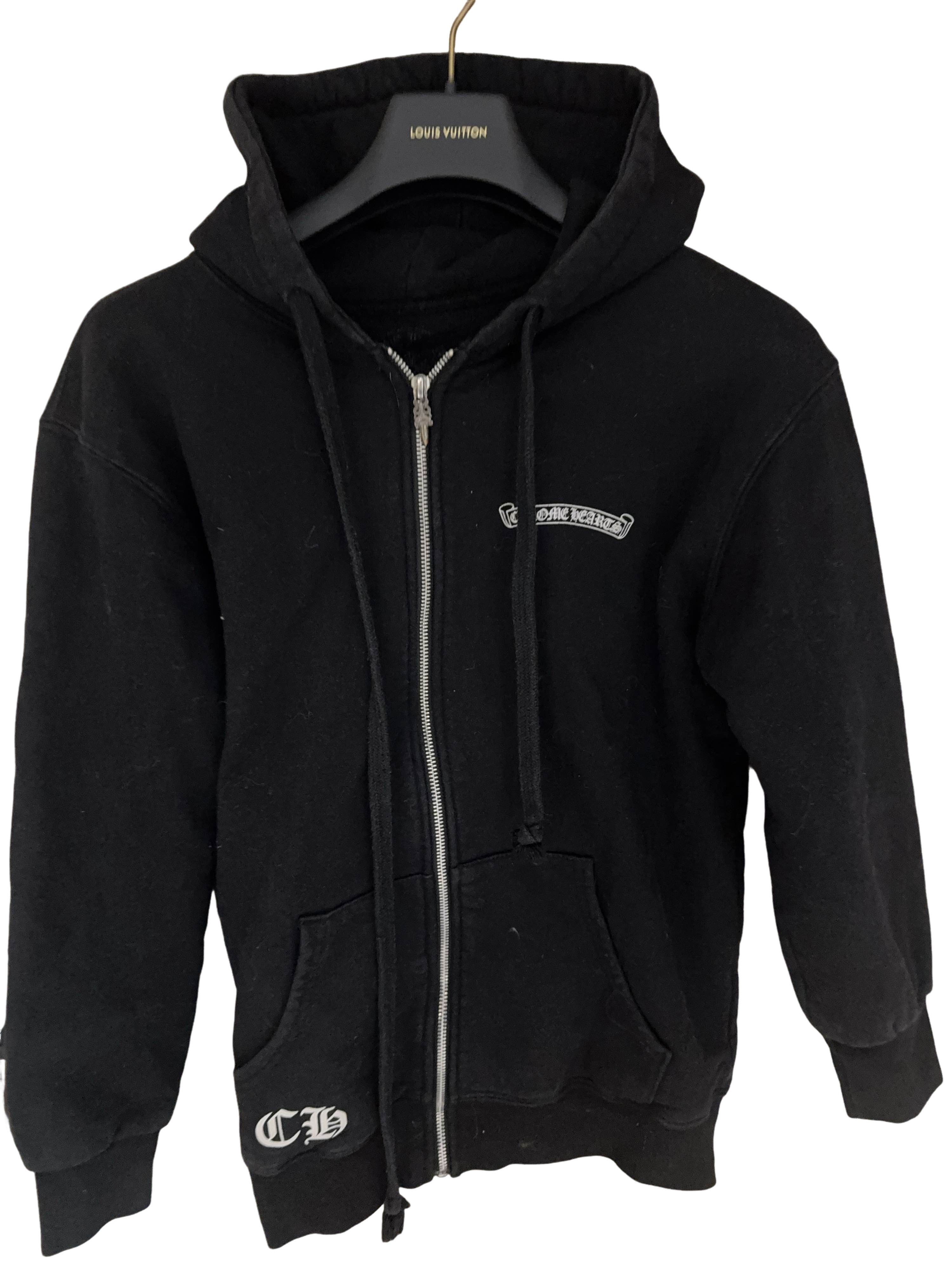 Chrome Hearts Chrome Hearts Fleur De Lis Scroll Logo Zip Up Hoodie