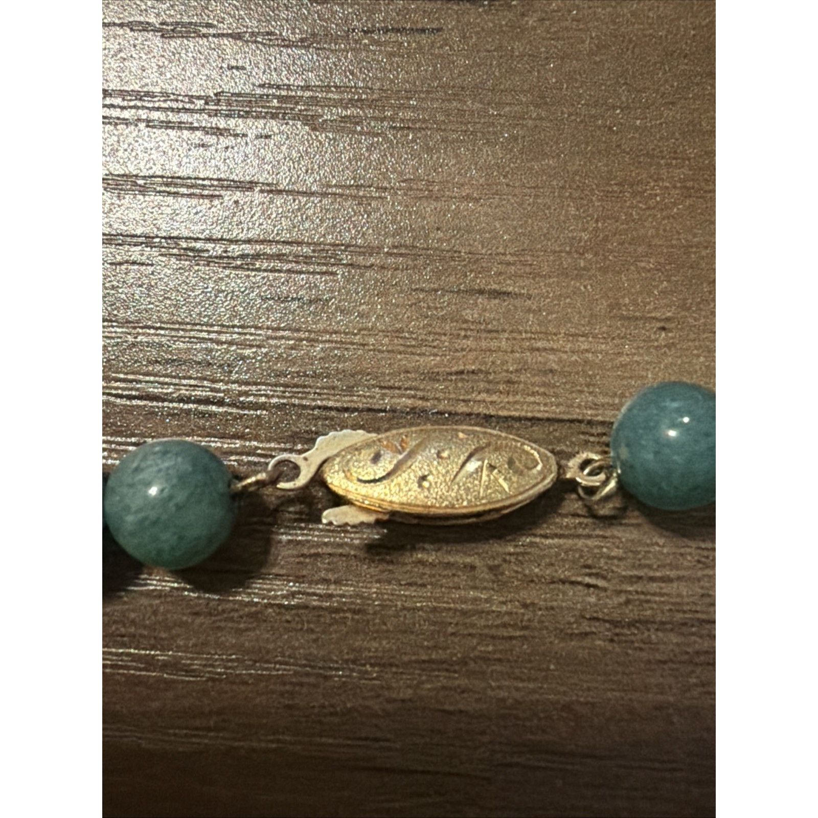 The Unbranded Brand Peruvian Turquoise Jade Beaded Necklace Sterling Silver Size ONE SIZE - 5 Thumbnail