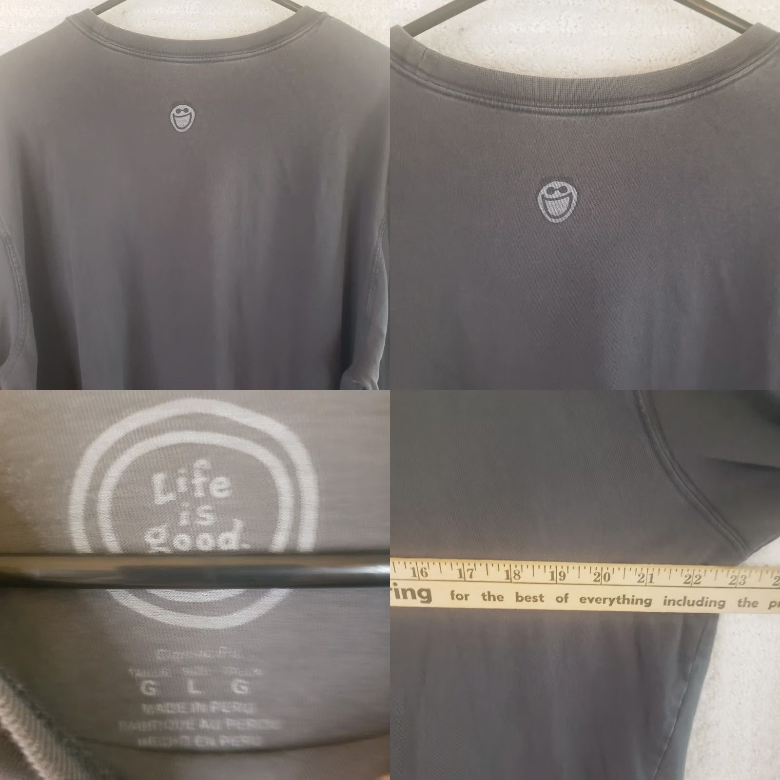 Life is Good Life is Good Men's L Dark Gray Long Sleeve Shirt Nature Graphic Print Crew Neck Classic Fit Size US L / EU 52-54 / 3 - 8 Thumbnail