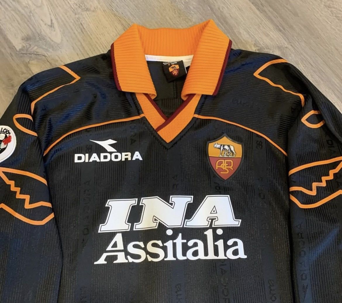 Diadora Diadora Black AS Roma Long Sleeve Size US L / EU 52-54 / 3 - 2 Thumbnail