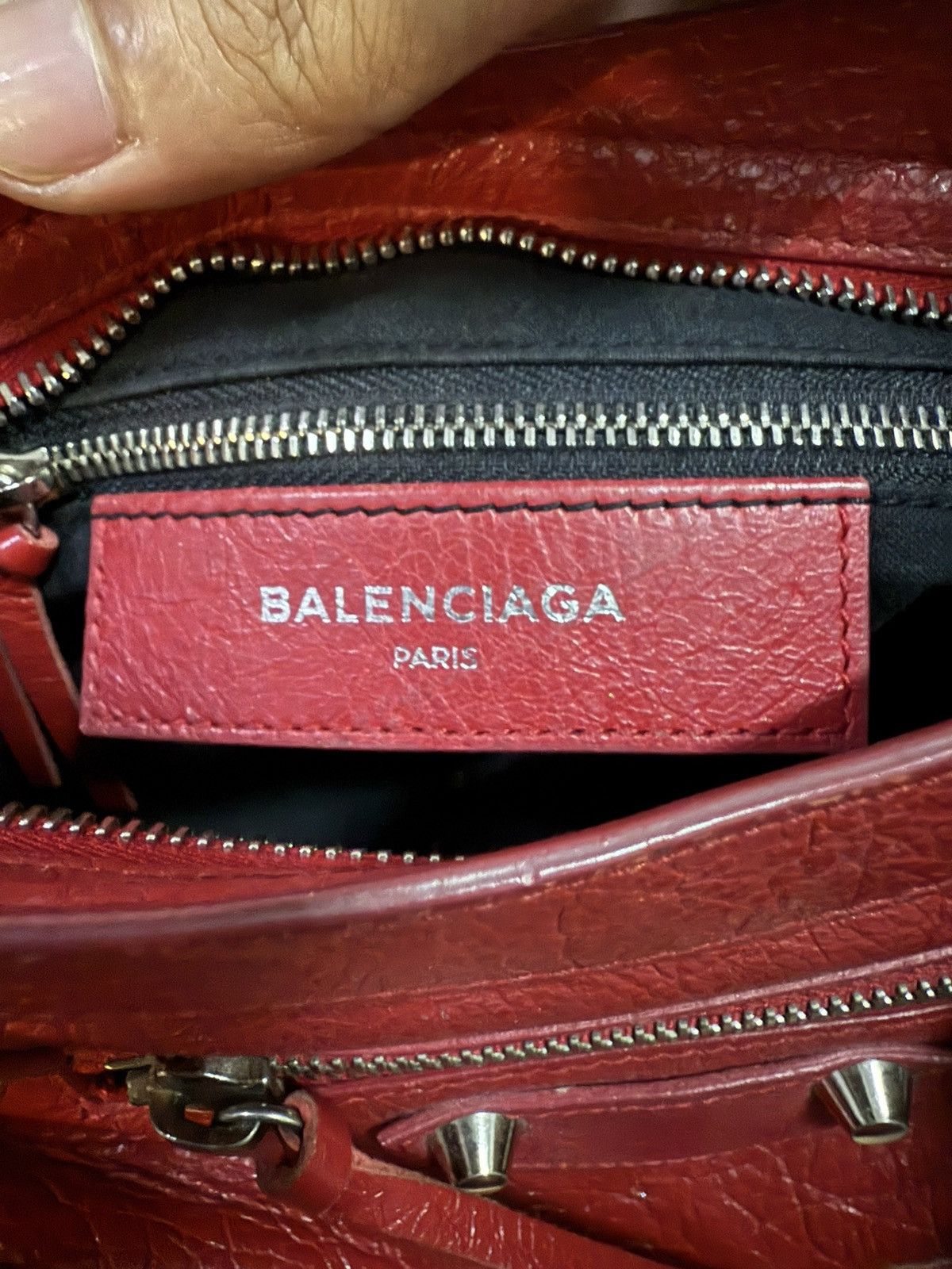 Balenciaga Balenciaga Classic Mini City red lambskin Leather bag Size ONE SIZE - 8 Thumbnail