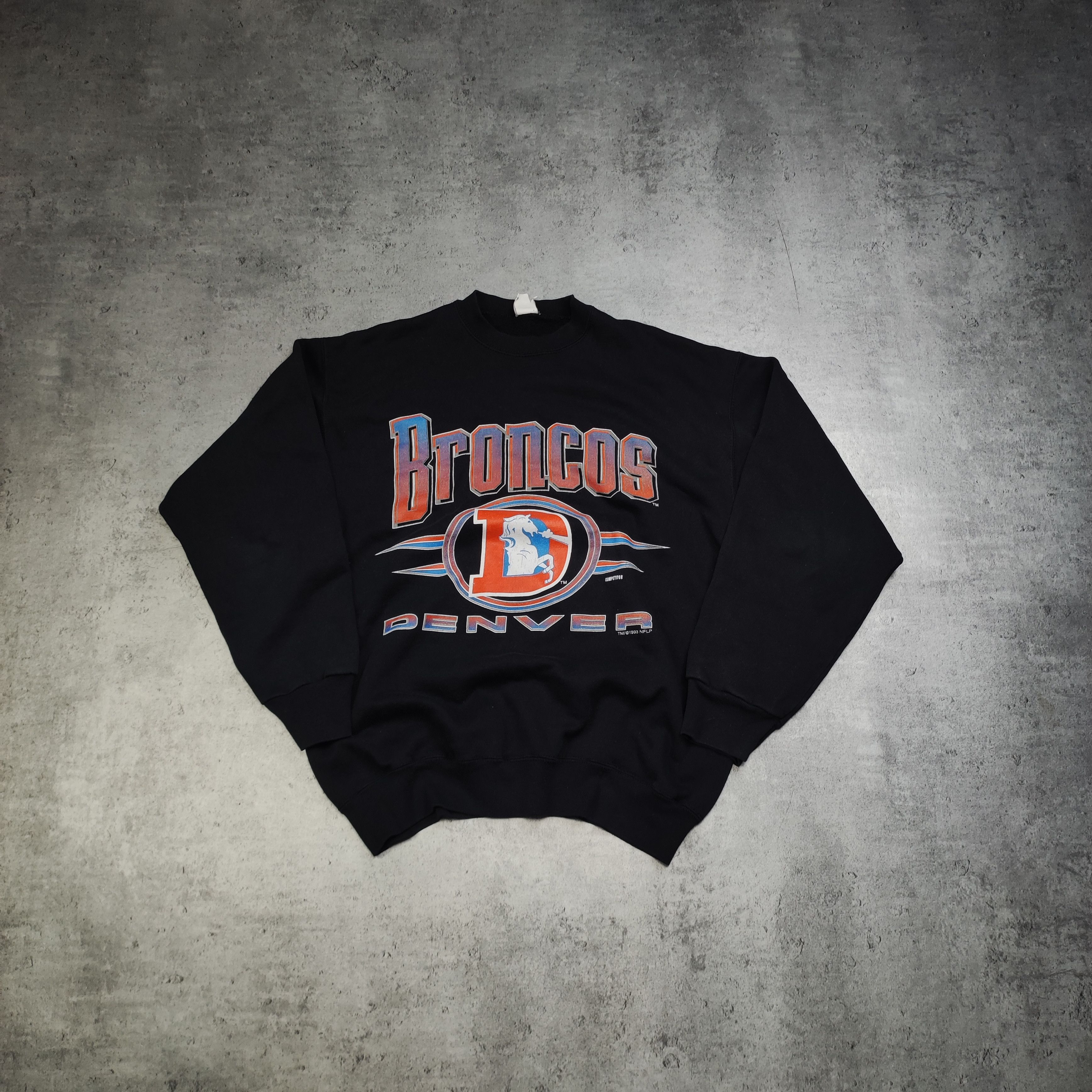 NFL × Vintage Vintage RARE 90s 1993 OG Broncos Denver NFL Sweatshirt Size US XL / EU 56 / 4 - 1 Thumbnail