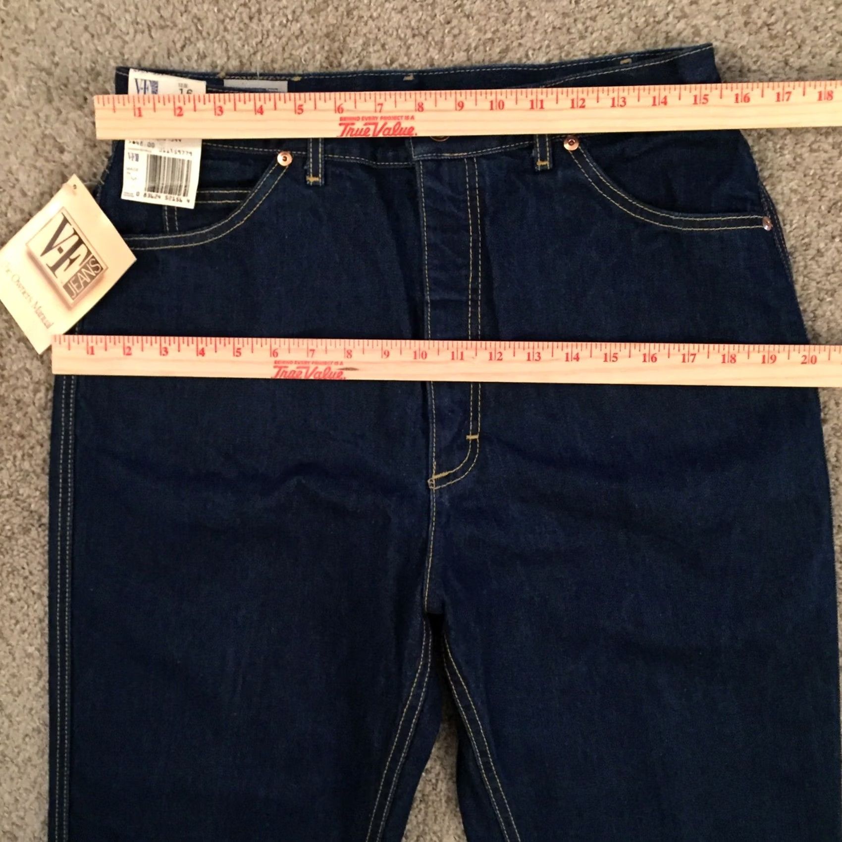 Vintage VINTAGE VF Jeans Womens Jeans Straight 16 USA Dark Wash 31.5in 100% Cotton Blue High Rise Regular Inseam 31.5in Size 38" / US 16 / IT 52 - 2 Thumbnail